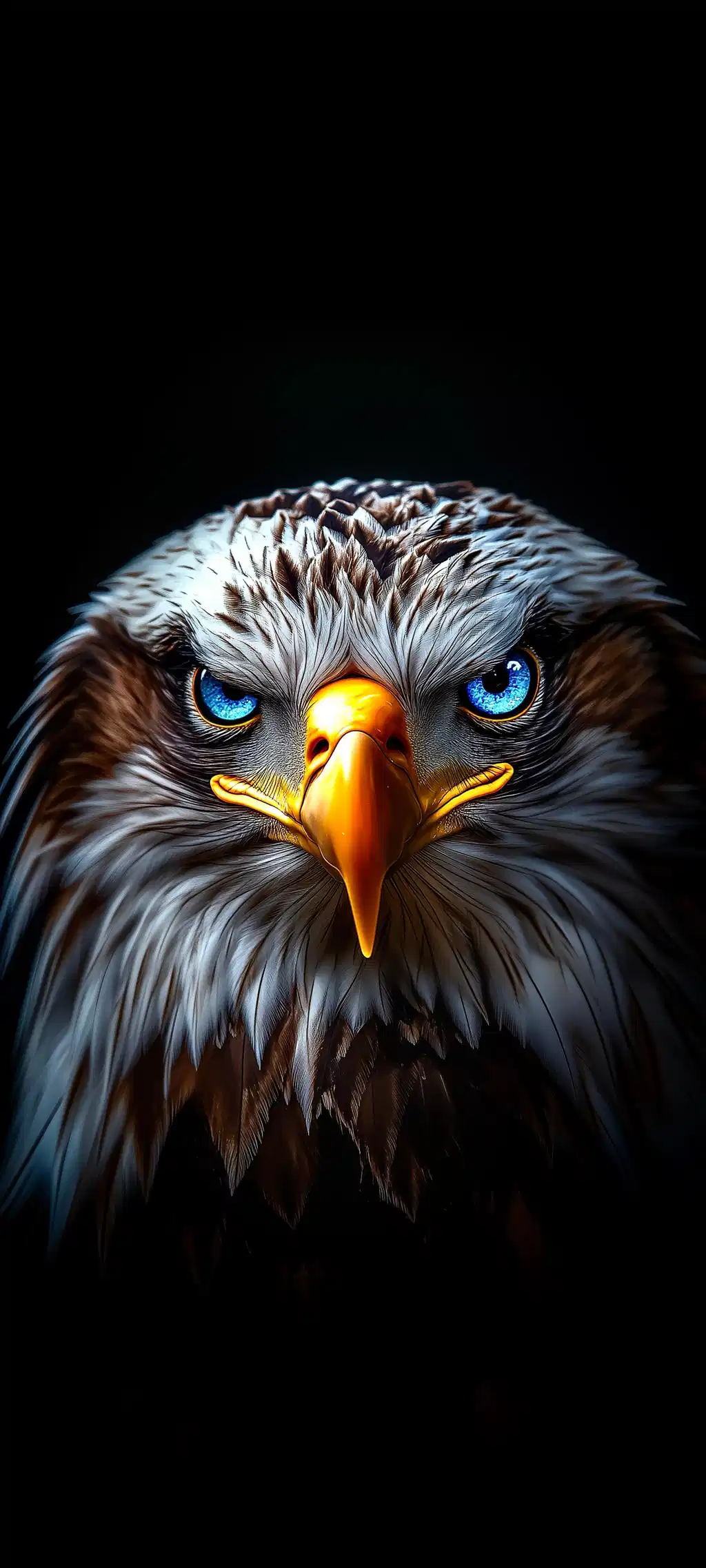 Bald Eagle Portrait Patriotic American Flag