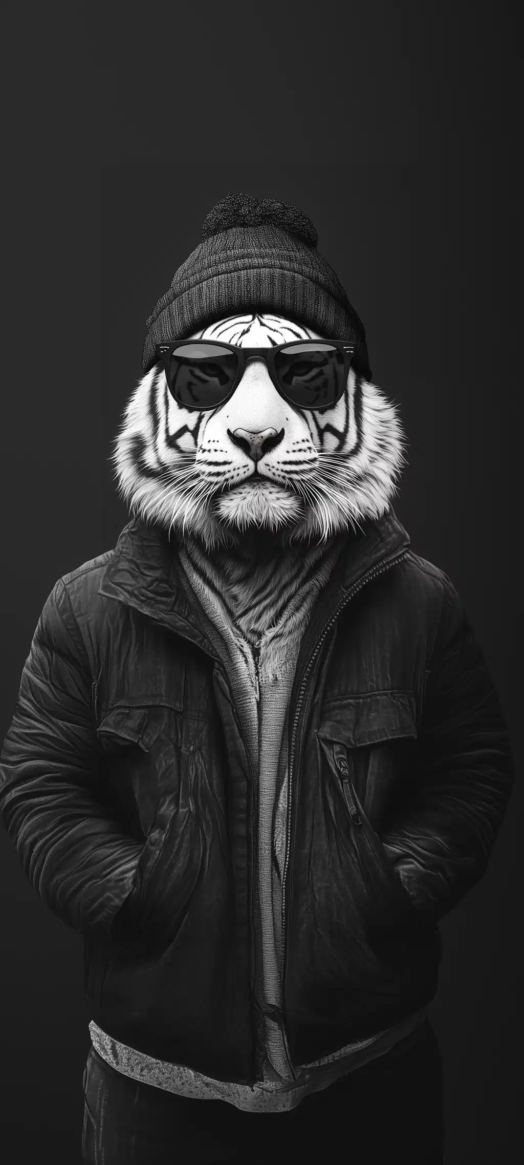 Cool Monkey Wearing Hoodie Sunglasses