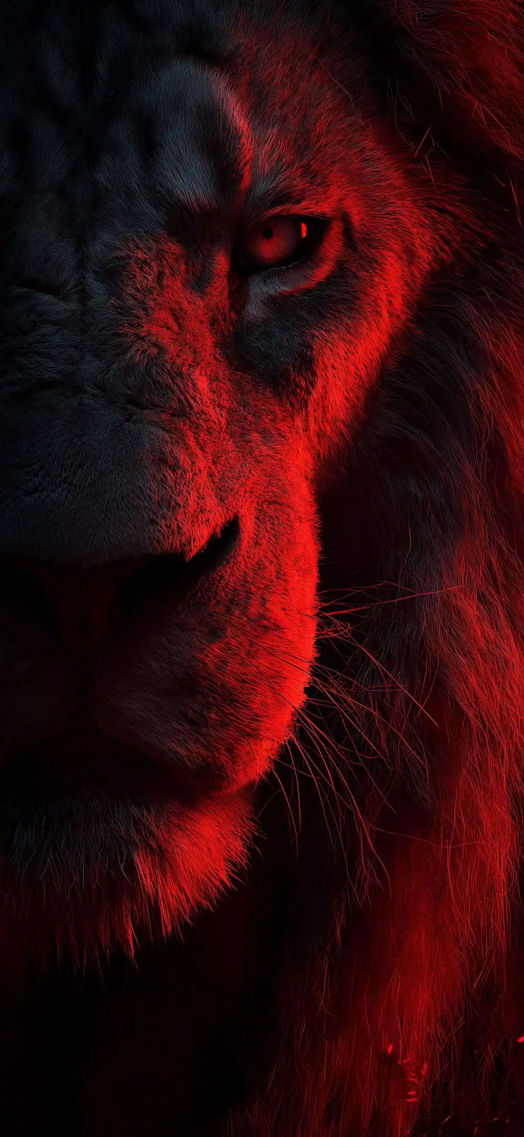 Roaring Lion Profile Intense Red Lighting