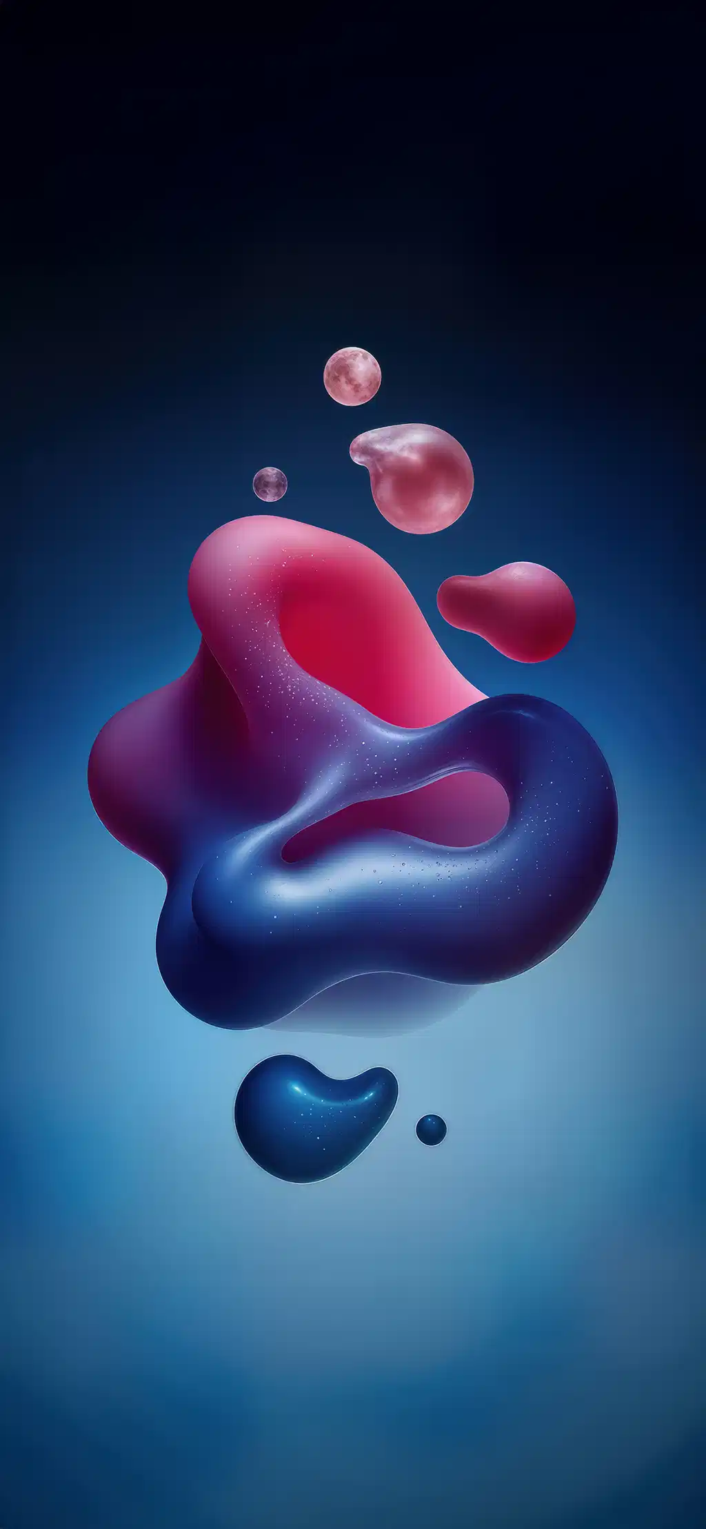 Blue Glass Droplets Bubble Wallpaper