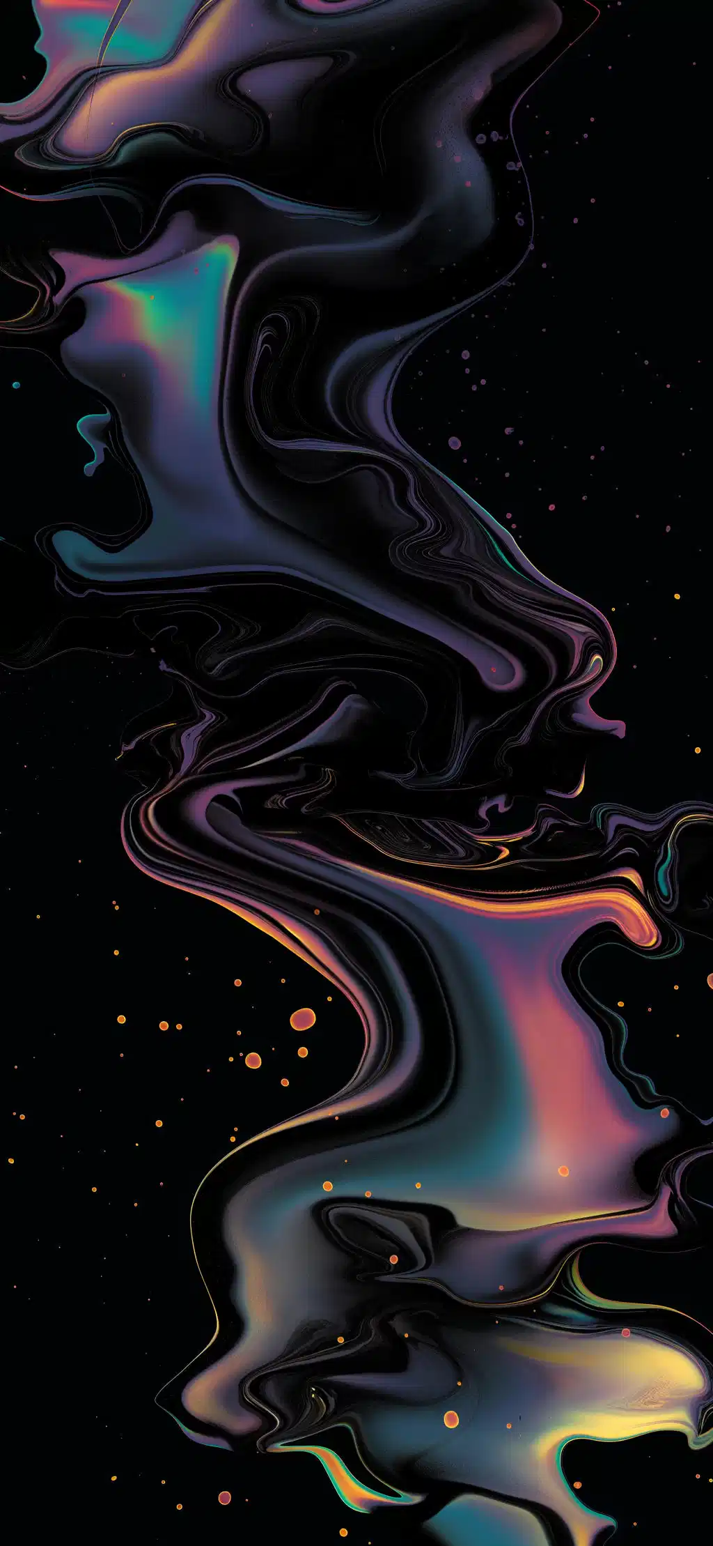 Colorful Neon Light Waves Wallpaper