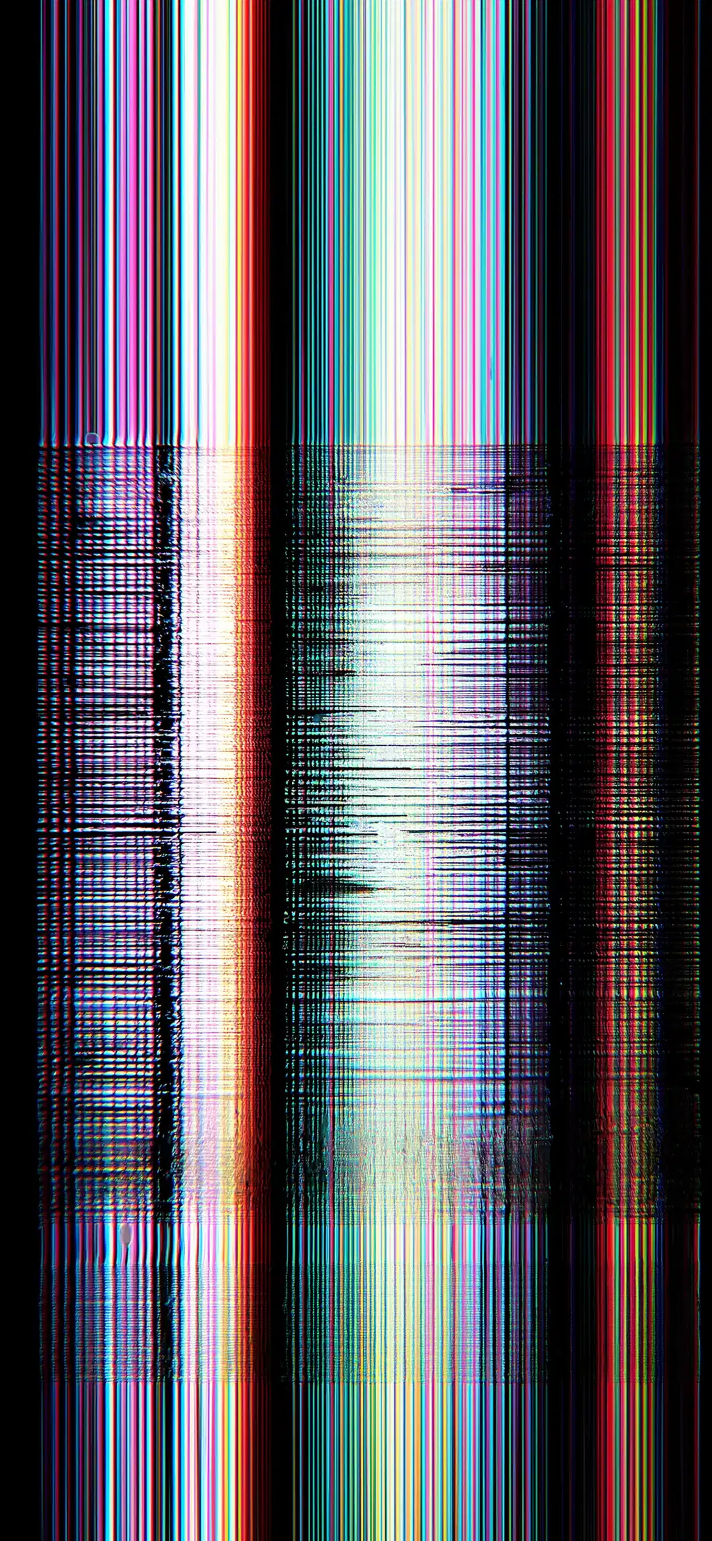 Colorful Vertical Glitch Light Wallpaper