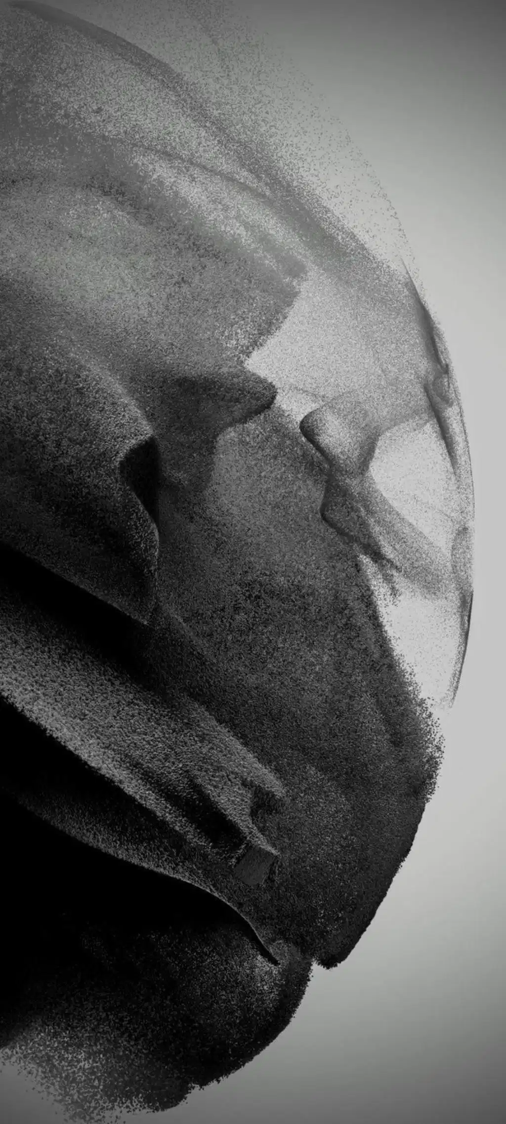 Monochrome Abstract Fluid Smoke Wallpaper