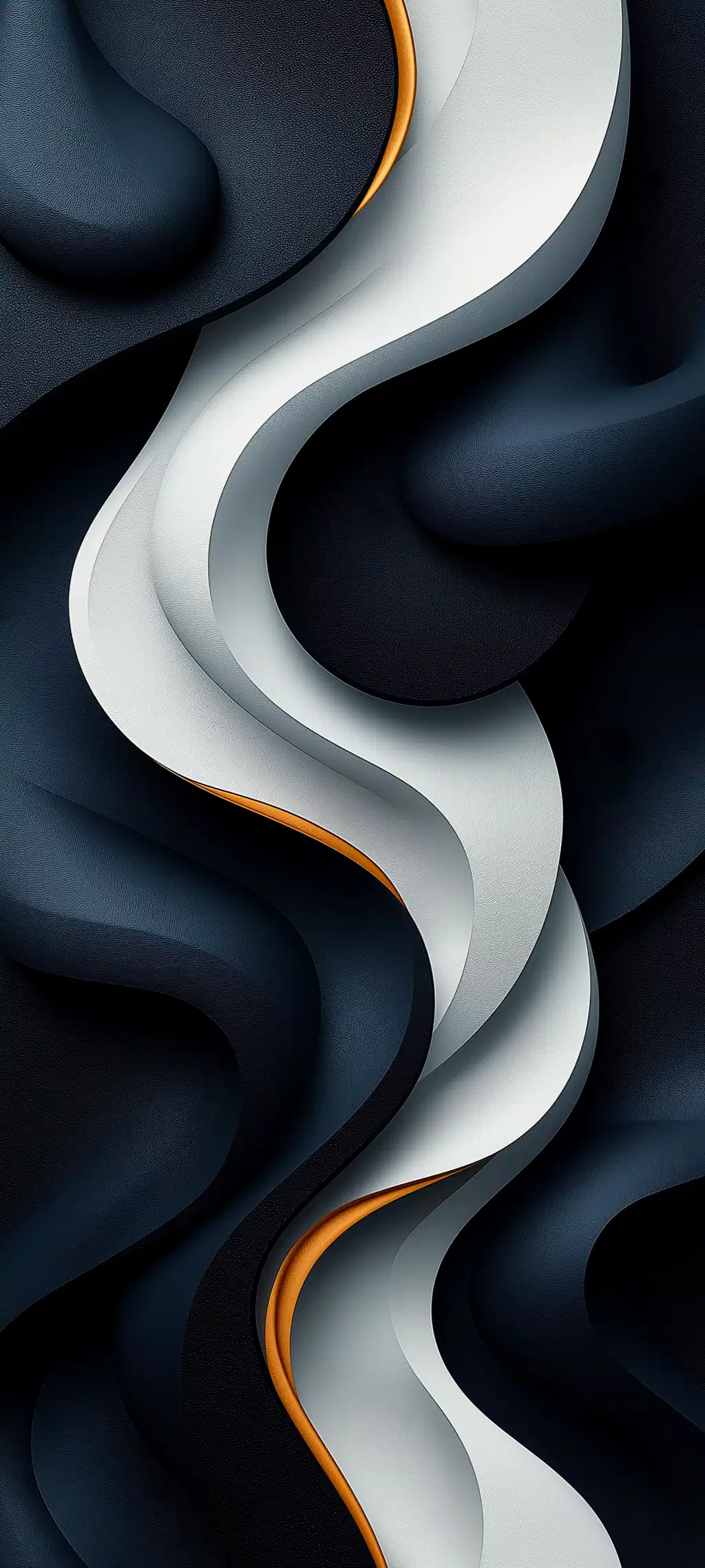 Monochrome Wavy Liquid Silk Wallpaper