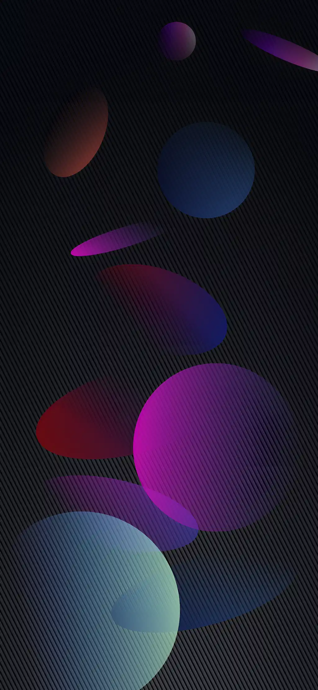 Neon Purple Bubbles Dark Wallpaper