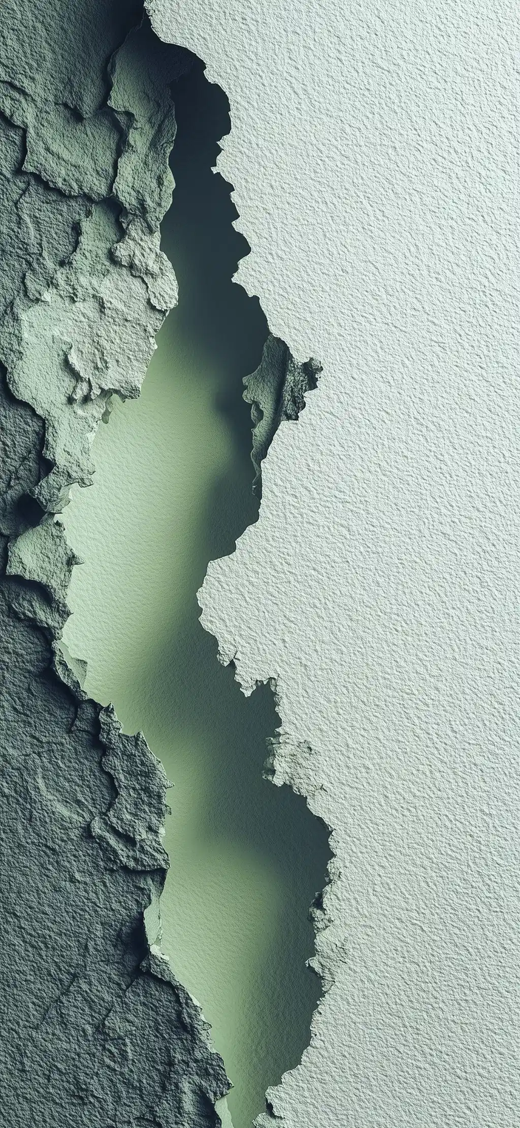 White Stone Canyon Green Moss Wallpaper