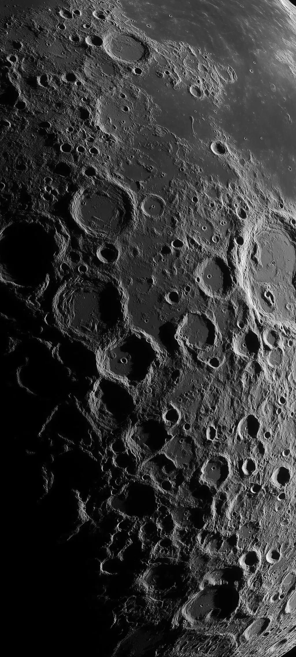 Detailed Moon Surface Craters