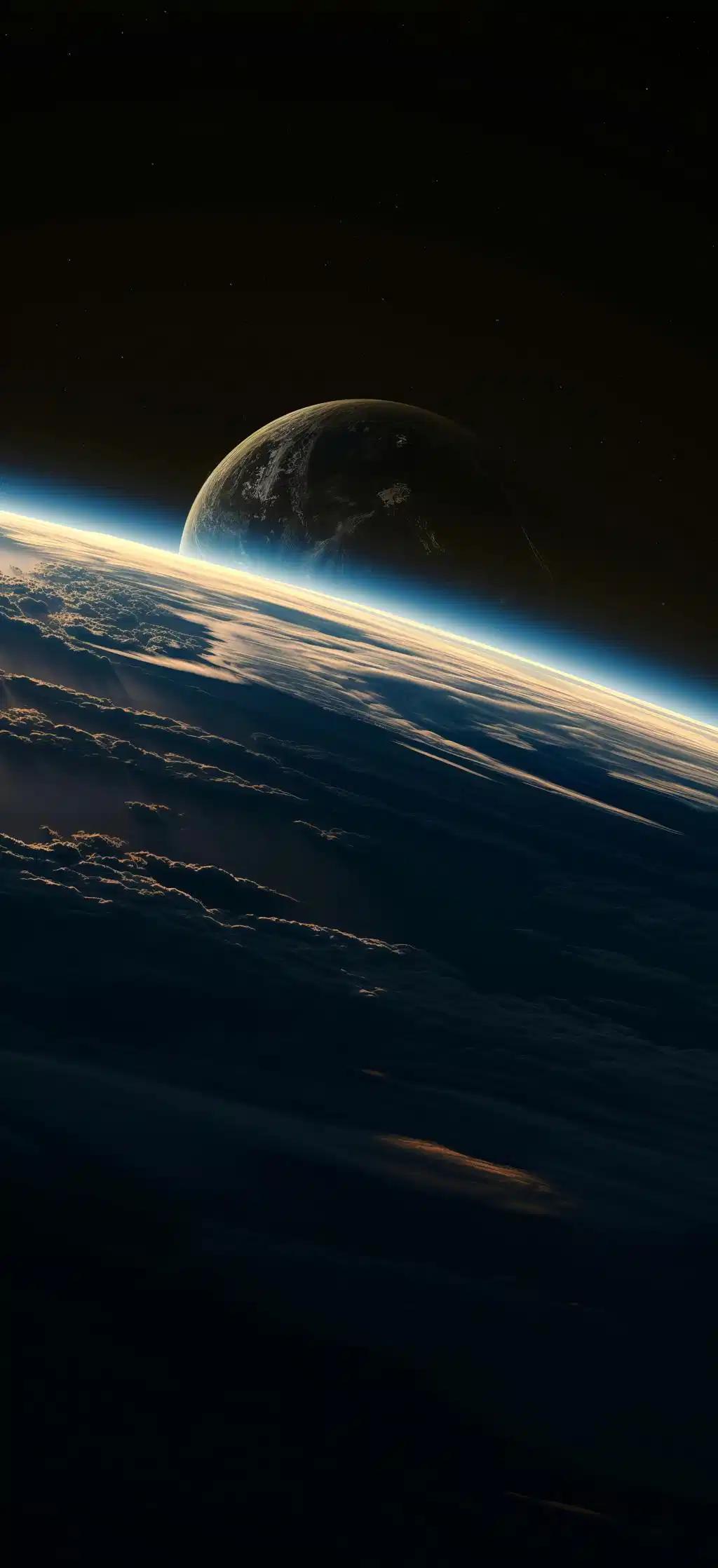 Earth Crescent Planetary Horizon