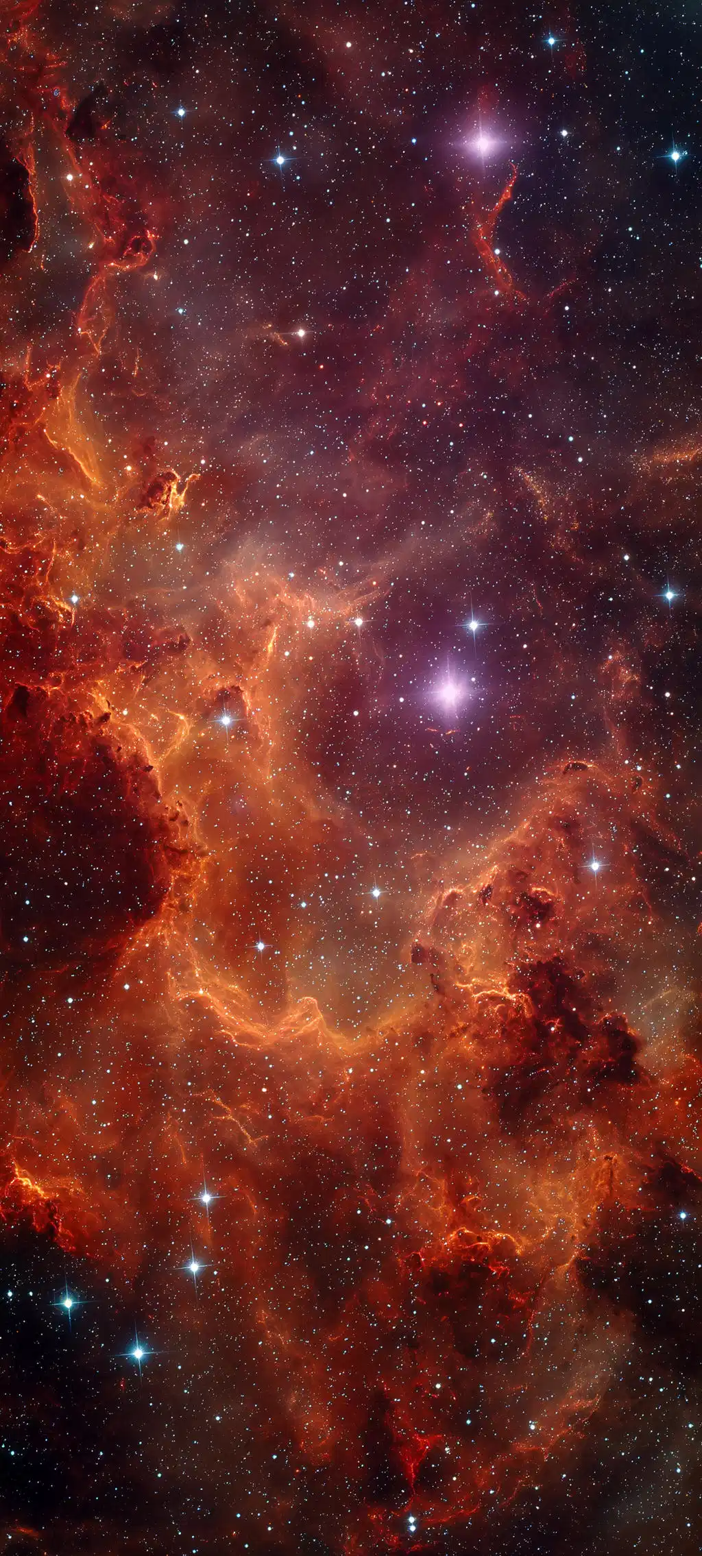 Fiery Red Orange Nebula