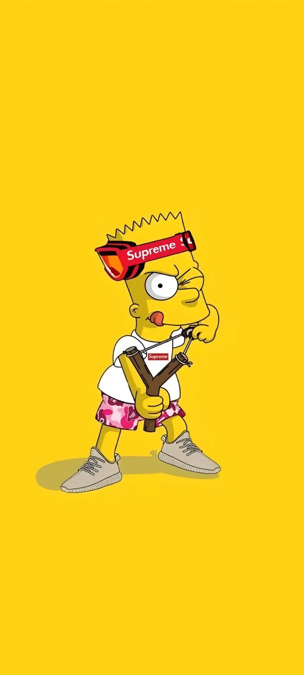 Bart Simpson Skateboarding Yellow