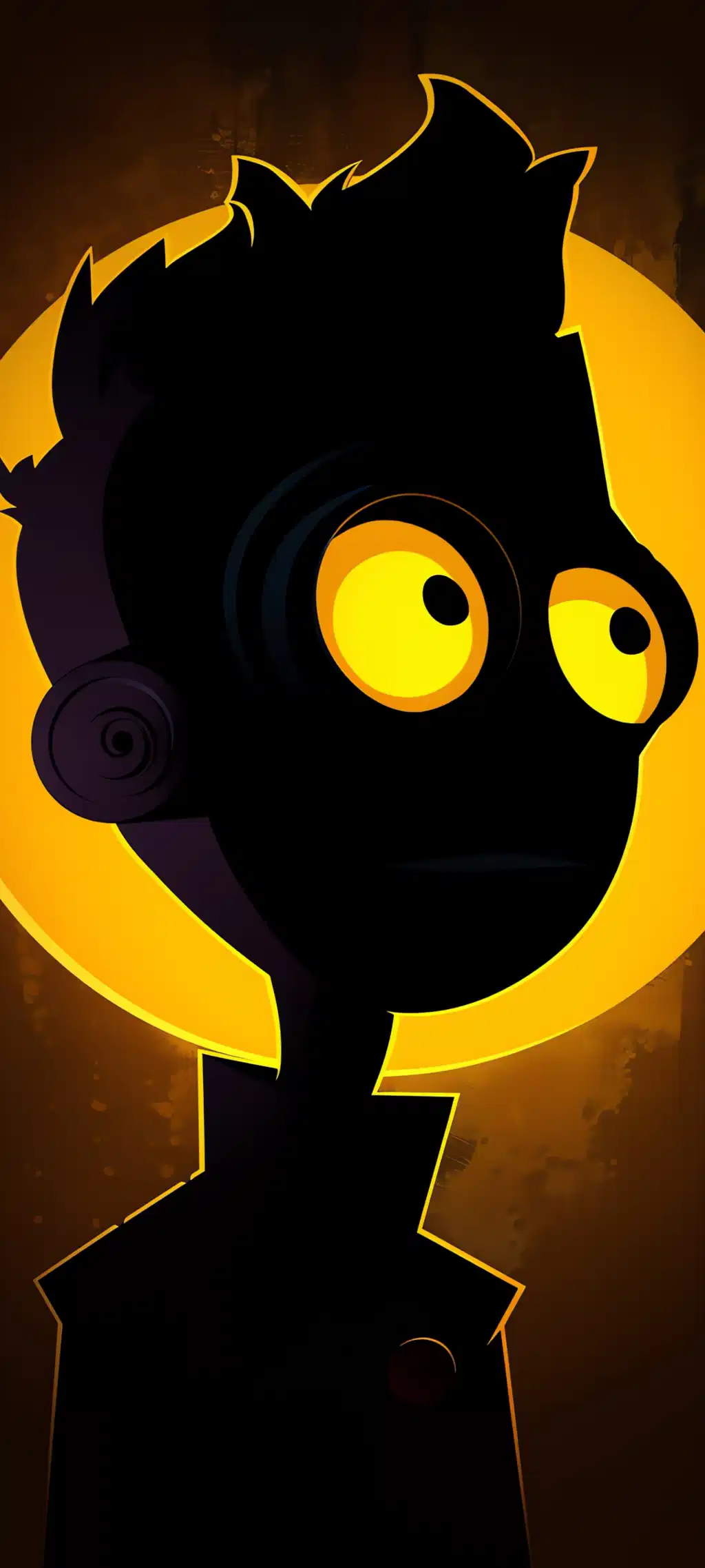 Dark Silhouette Character Yellow