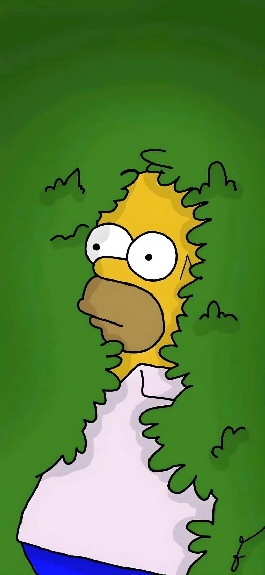 Homer Simpson Disappearing Hedge
