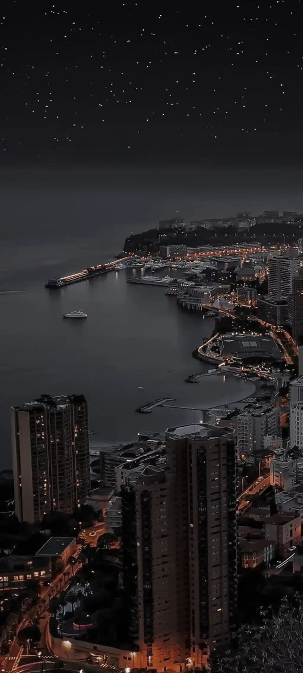 City Coastline Night View