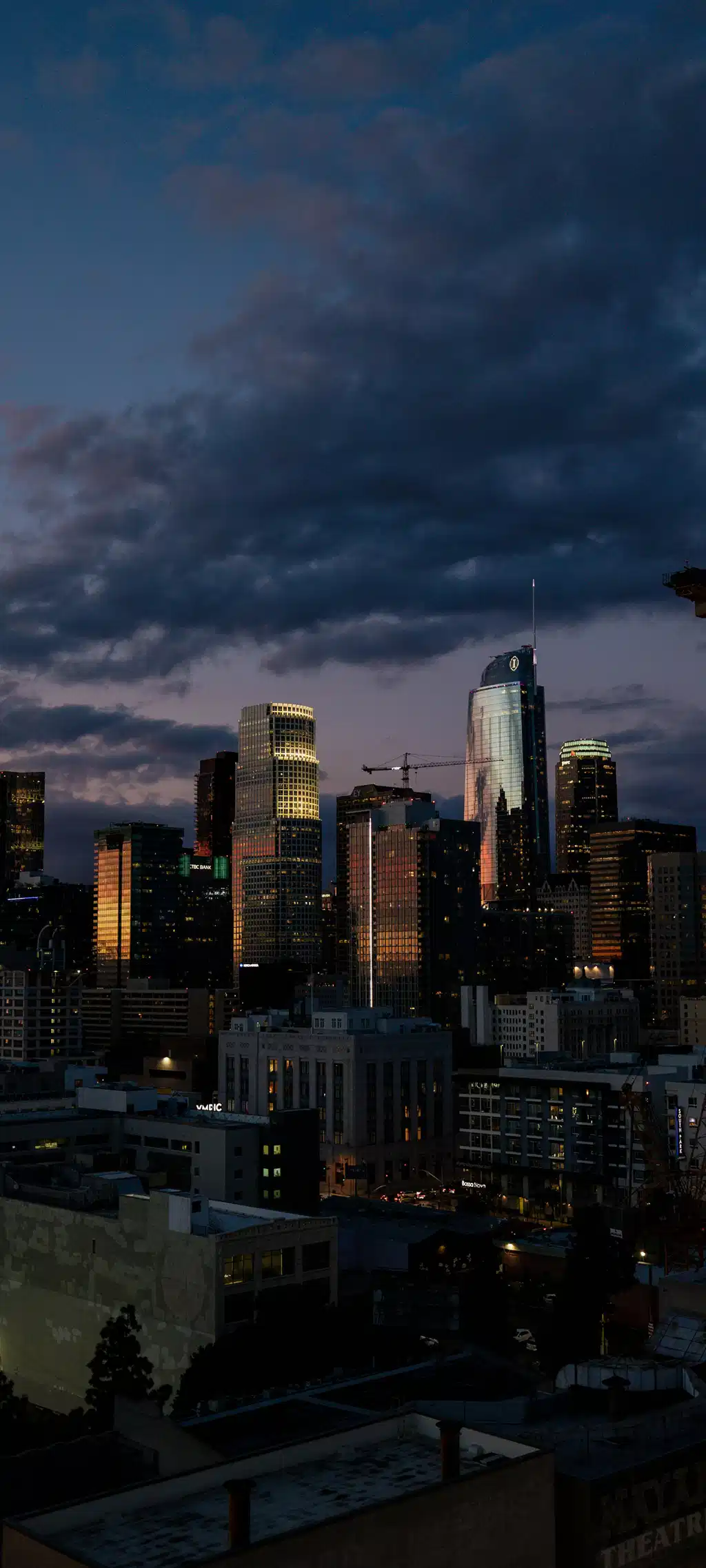 City Skyline Dusk Panoramic Vertical