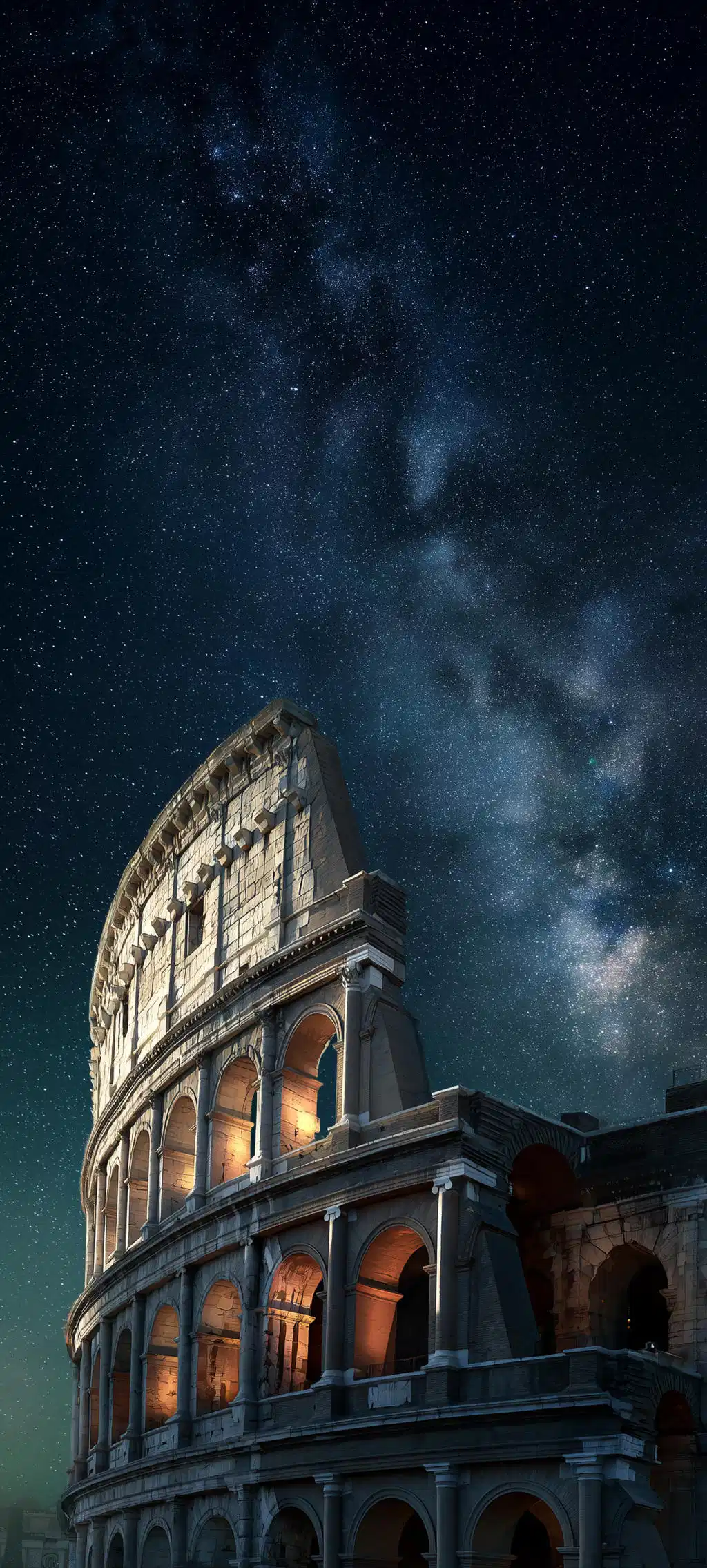 Colosseum Rome Night Sky