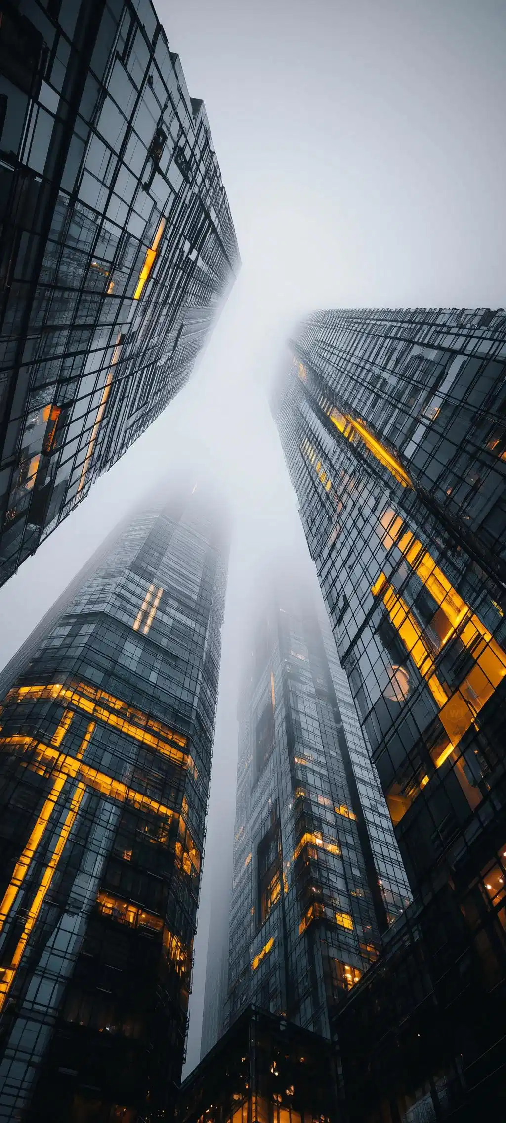 Glowing City Streets Abstract Vertical