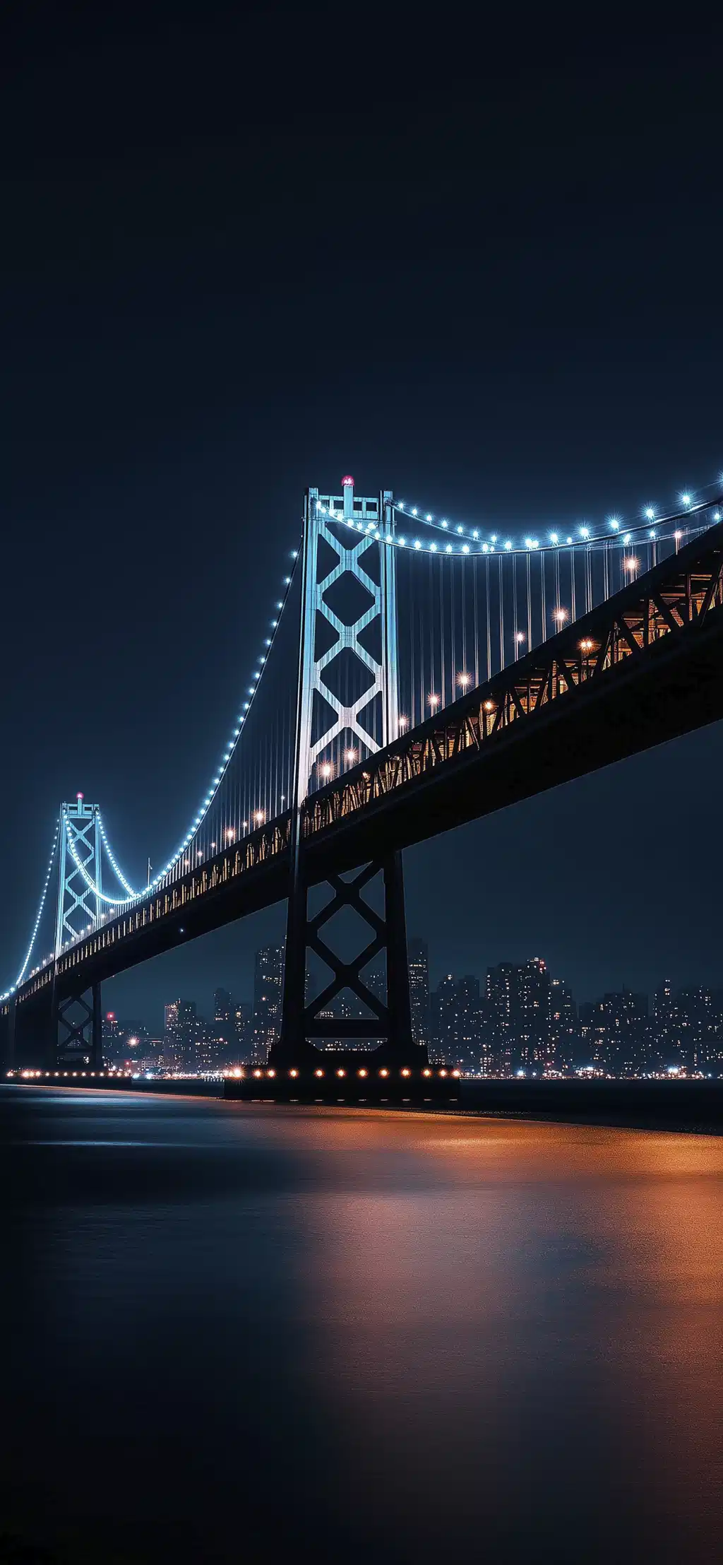 Suspension Bridge Blue Hour