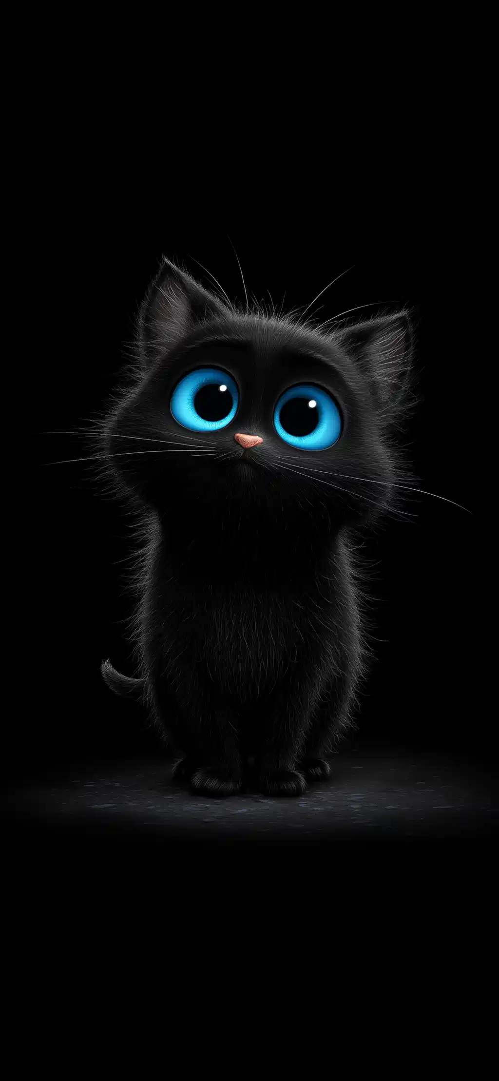 Black Cat Staring Darkness
