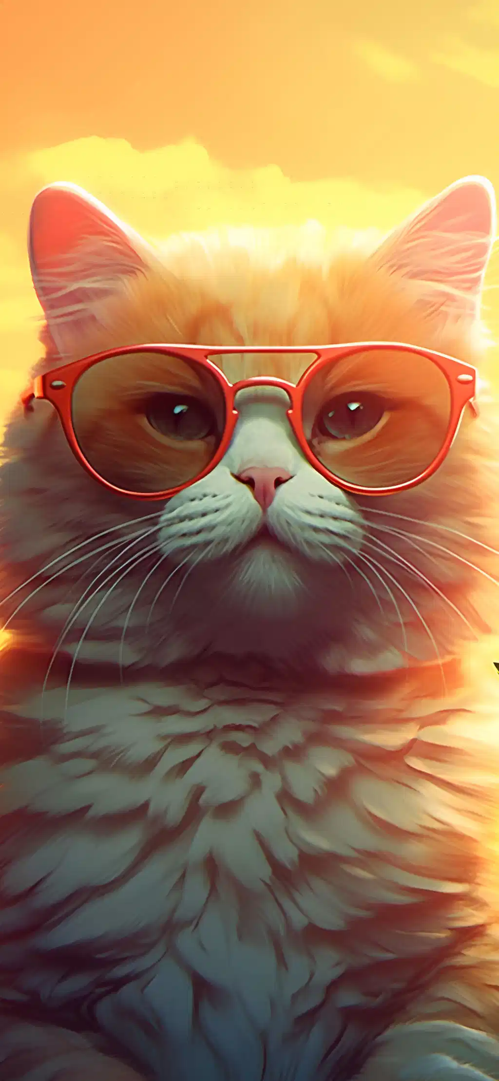 Cute Orange Cat Sunny Day