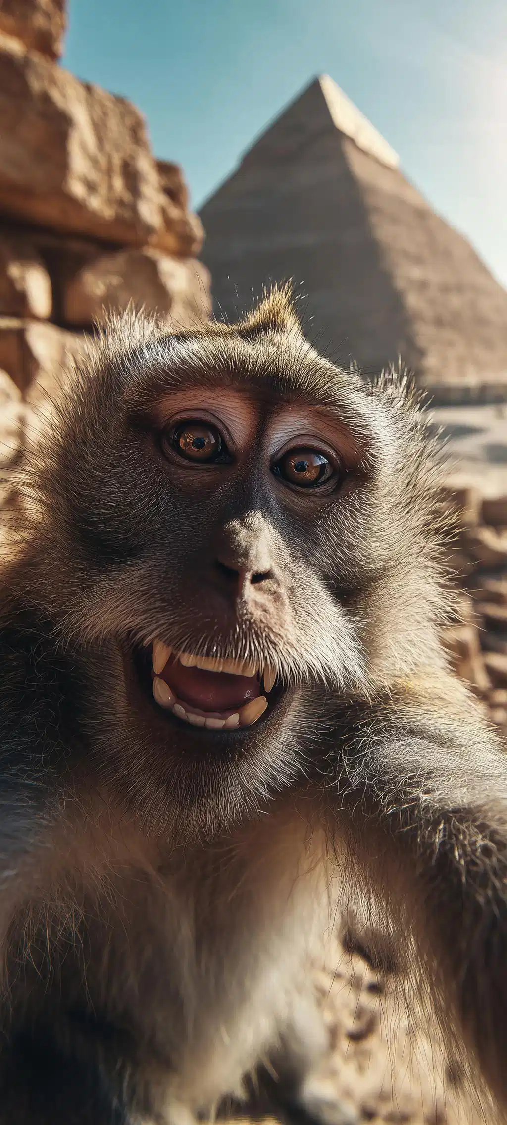 Funny Monkey Smiling Pyramids