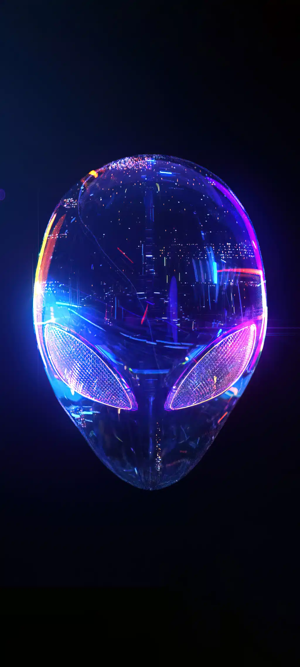 Alien Glow Scifi Minimalist Phone Wallpaper