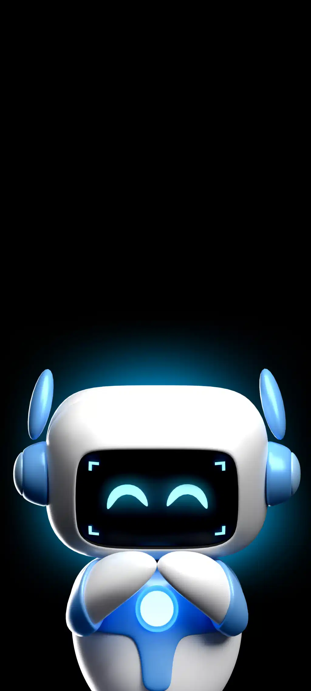 Cute White Robot Chibi 3D
