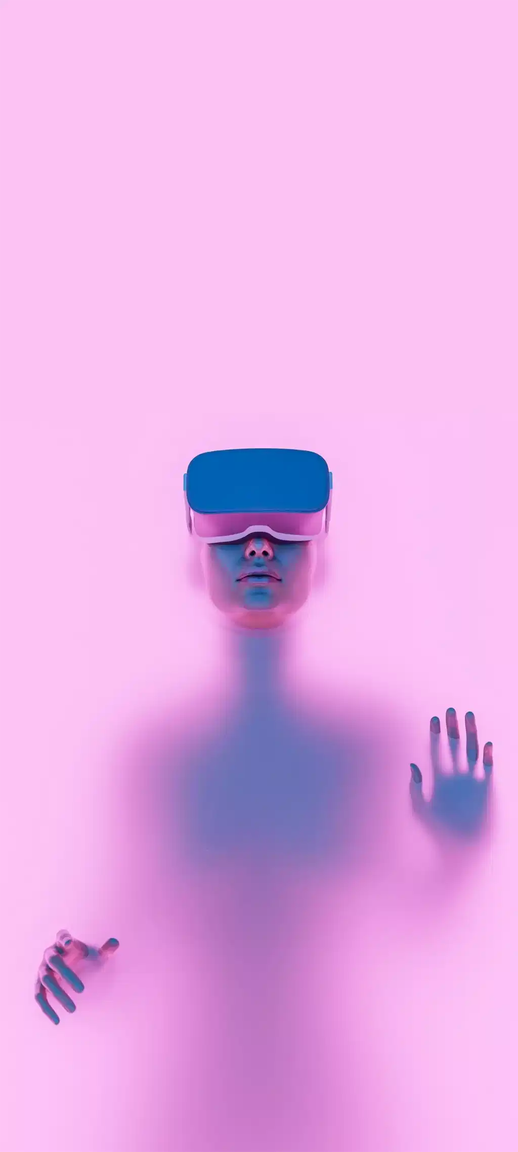 Pink Hologram VR Goggles Avatar