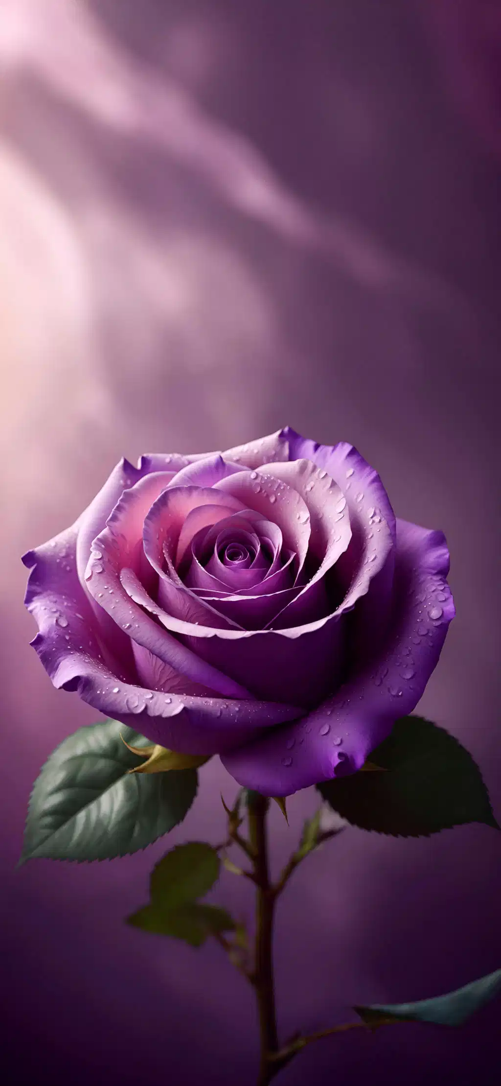 Beautiful Purple Rose Blooming