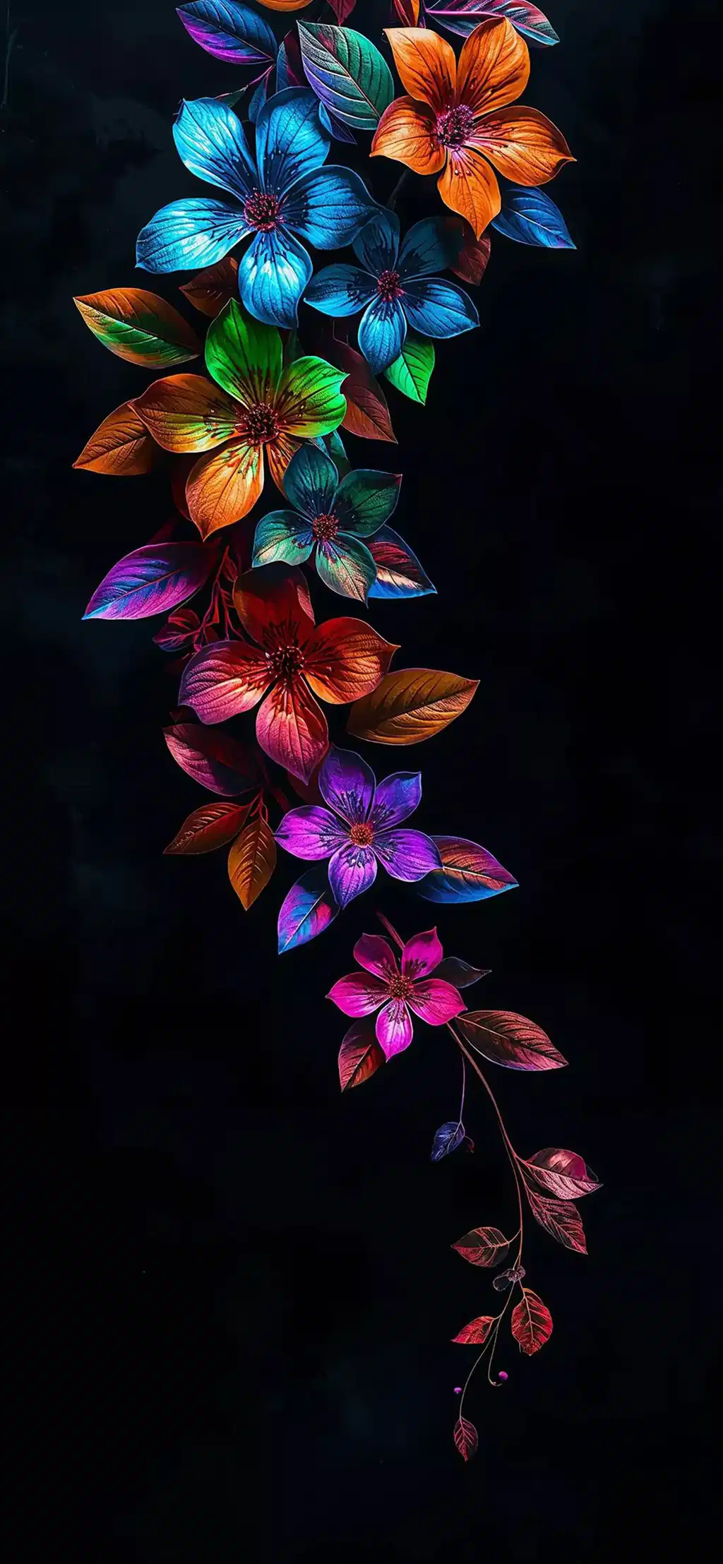 Colorful Butterflies Flying Vertical
