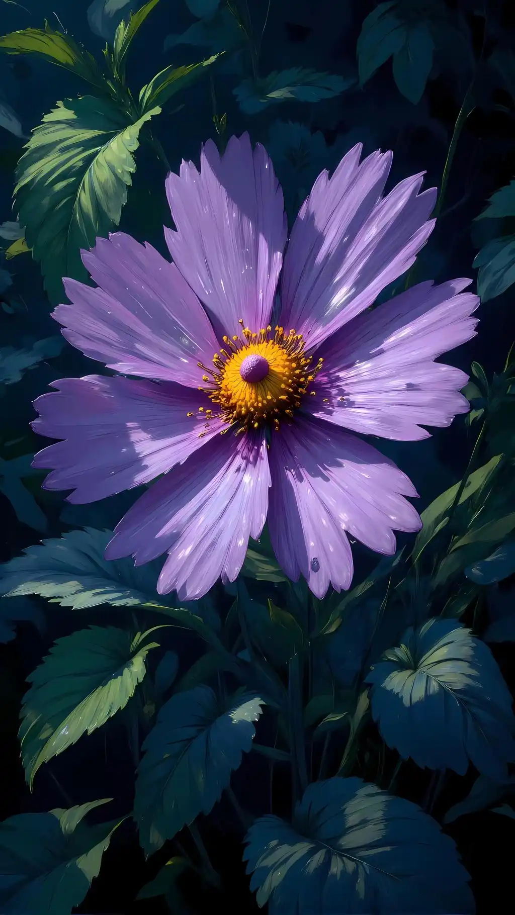 Single Purple Cosmos Flower