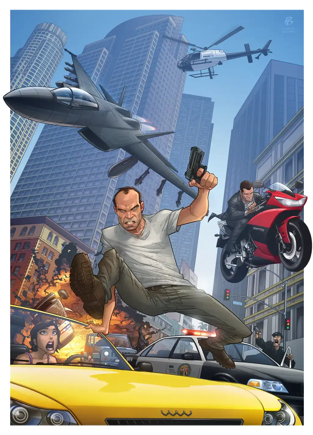 Gta V Michael Trevor Franklin Action