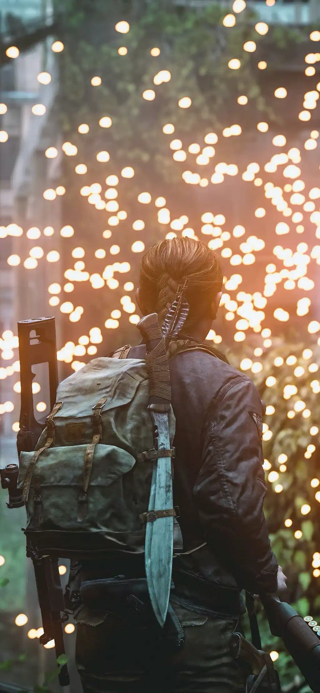 Scifi Character Walking Through Sparks