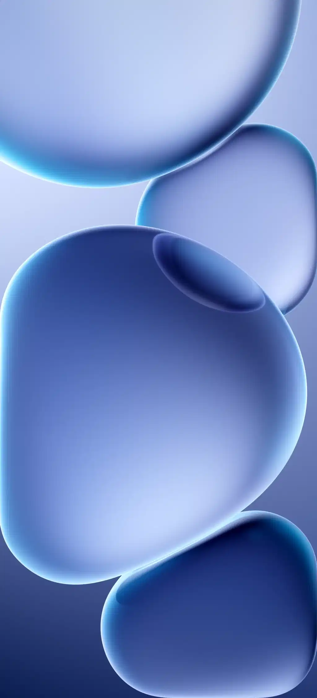 Blue Glassmorphism Bubbles Wallpaper