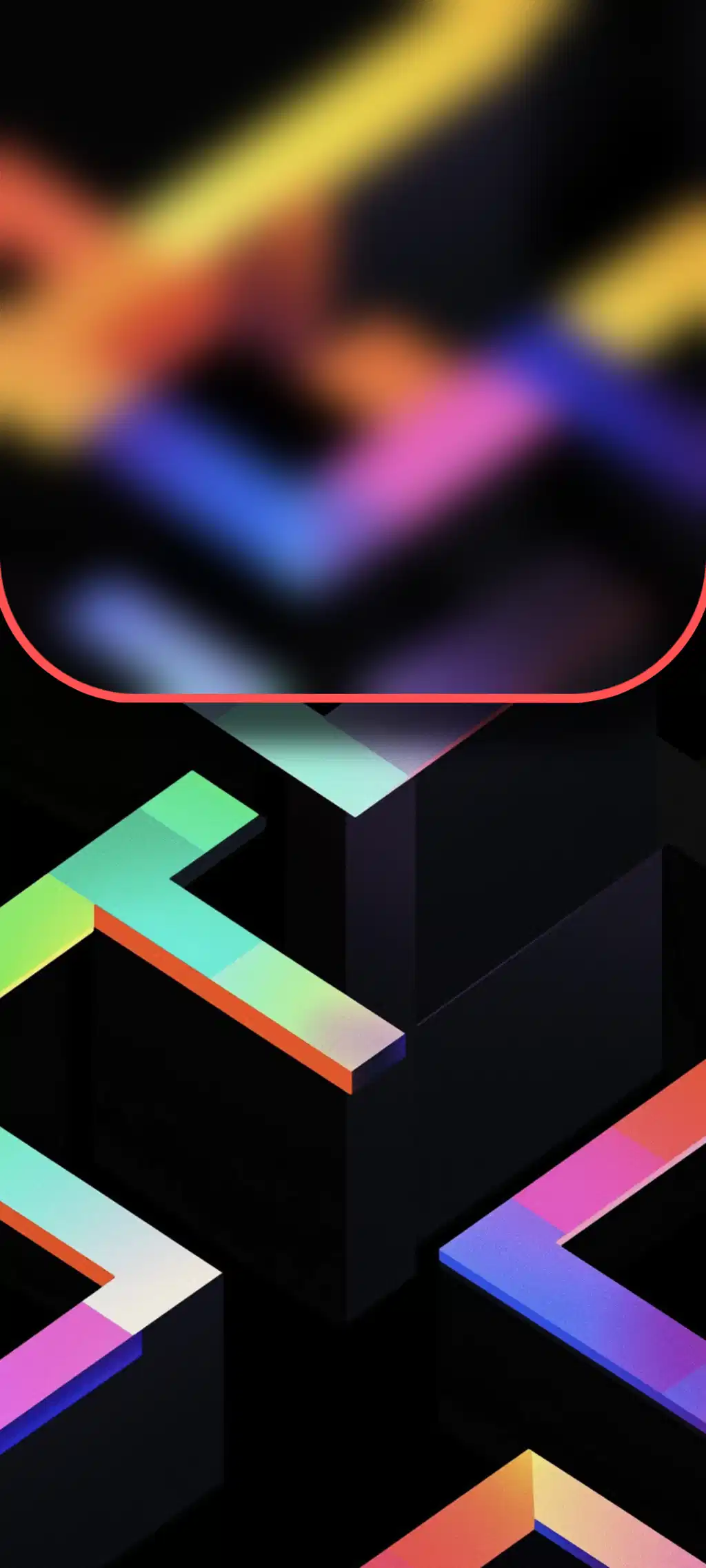 Colorful Abstract Geometric Dark Wallpaper