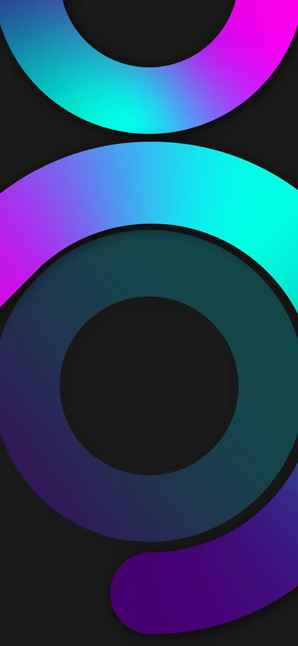 Cyan Purple Abstract Circles Wallpaper