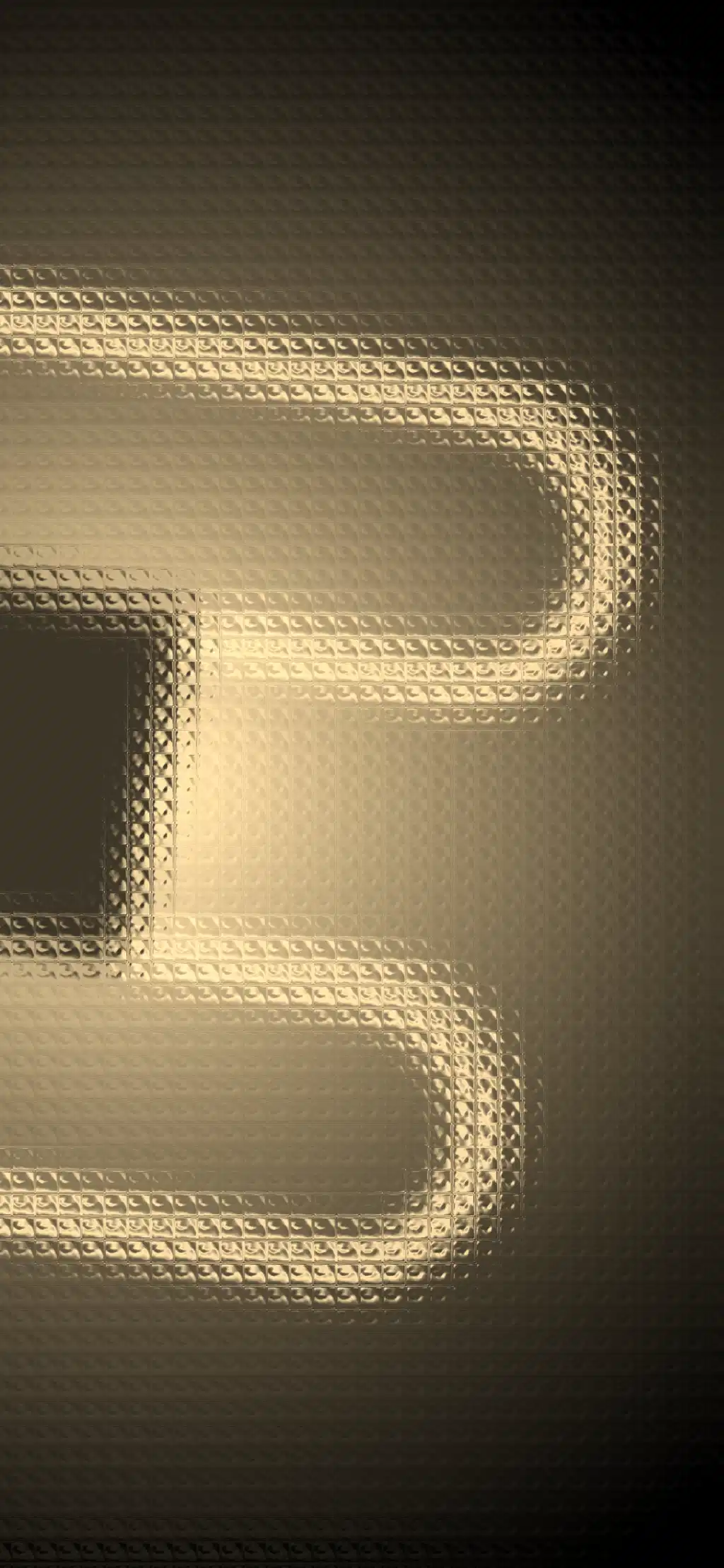 Glowing Yellow Neon Shape Wallpaper