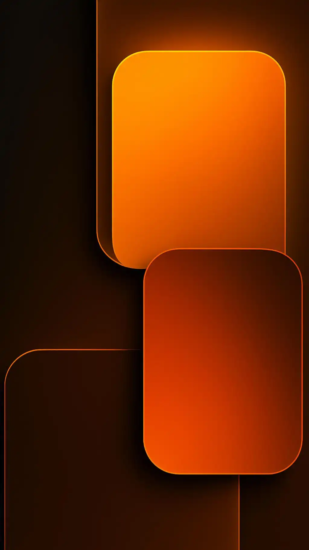 Orange Stacked Cards 3d Wallpaper
