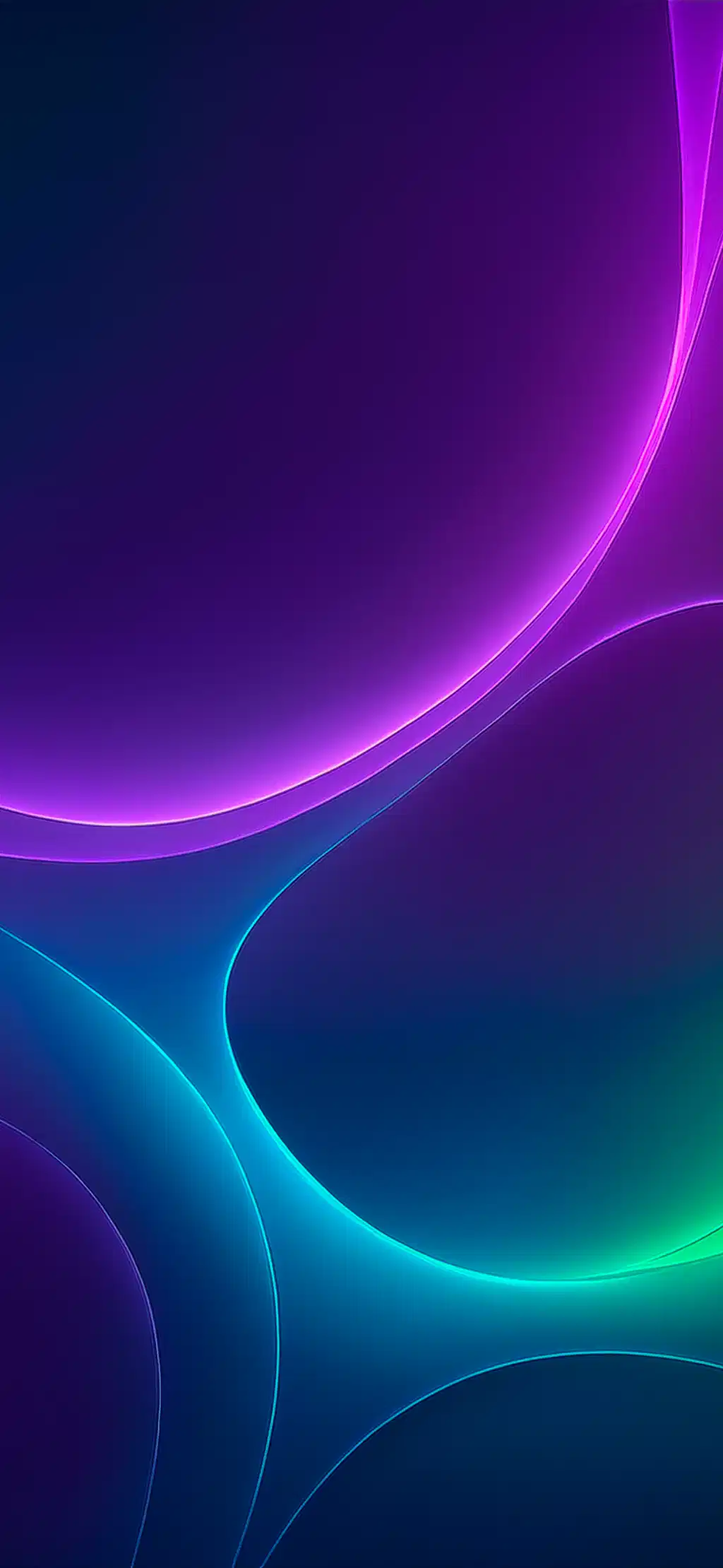 Vibrant Purple Cyan Wave Wallpaper