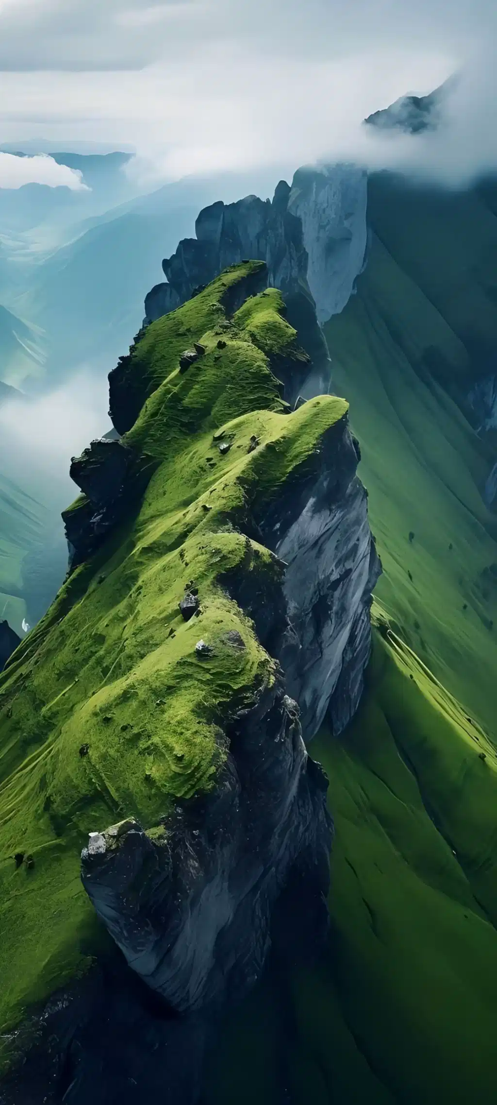 Aerial Tropical Island Green Forest