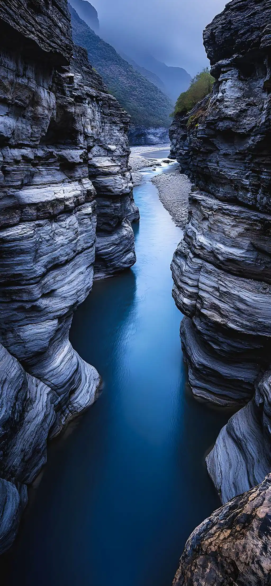 Deep Canyon River Gorge View