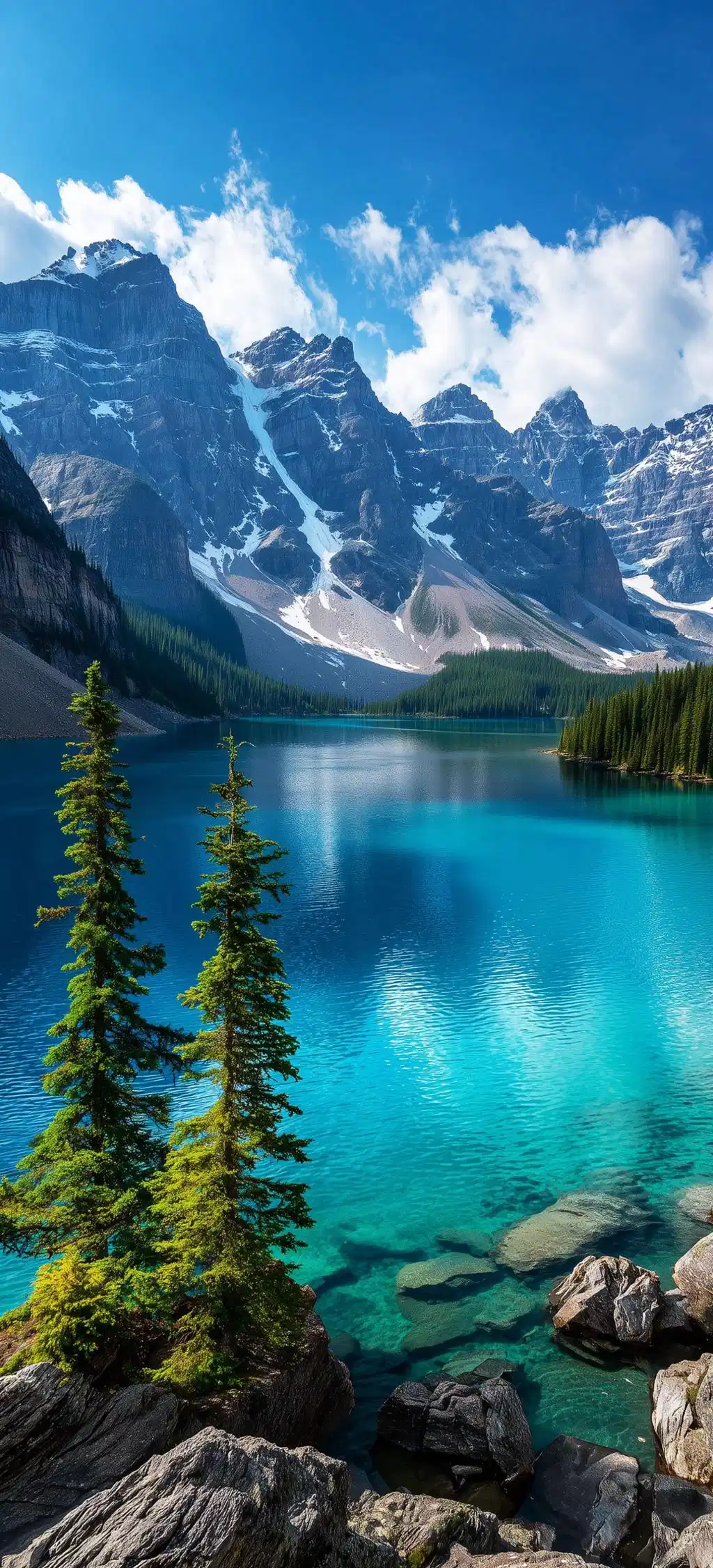 Moraine Lake Turquoise Glacial Water