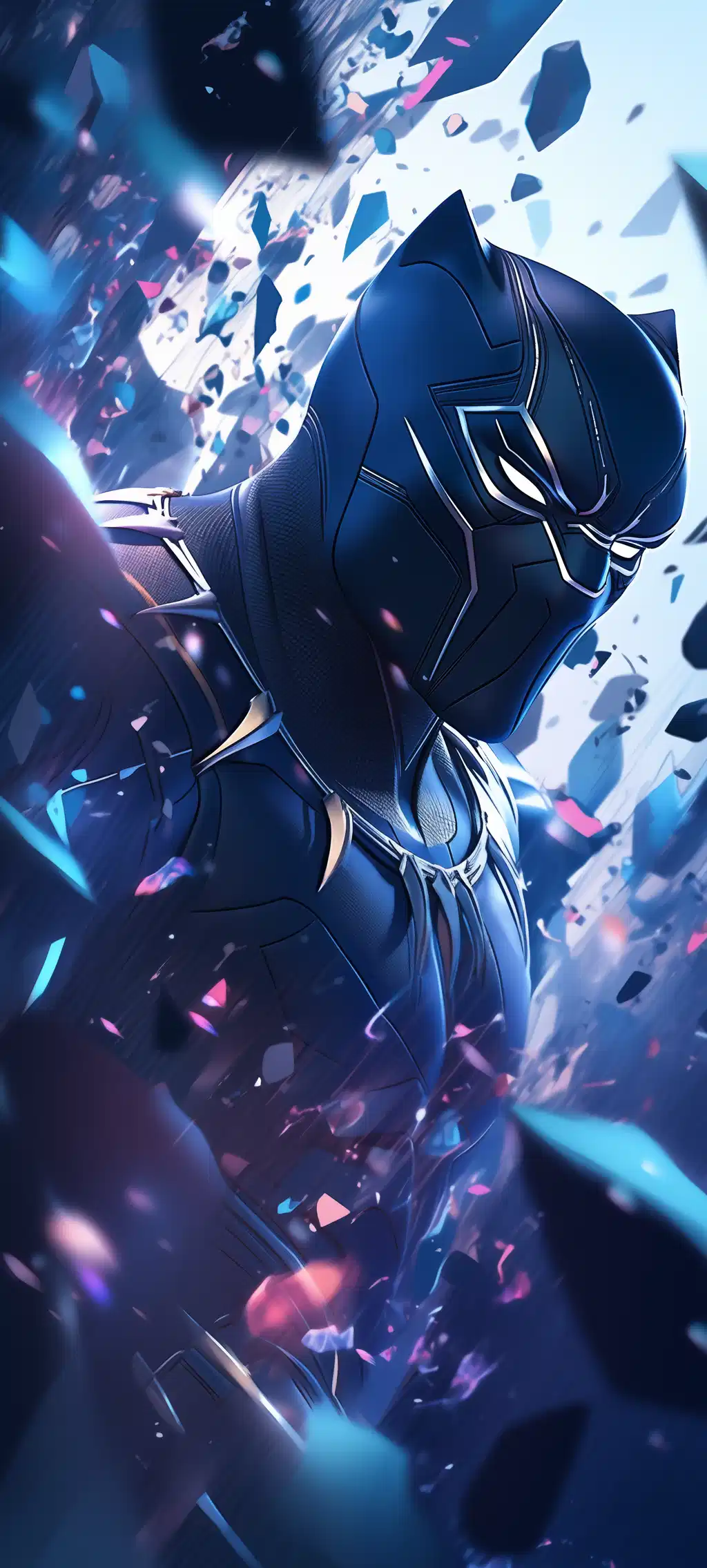 Black Panther Marvel Neon Suit Wallpaper