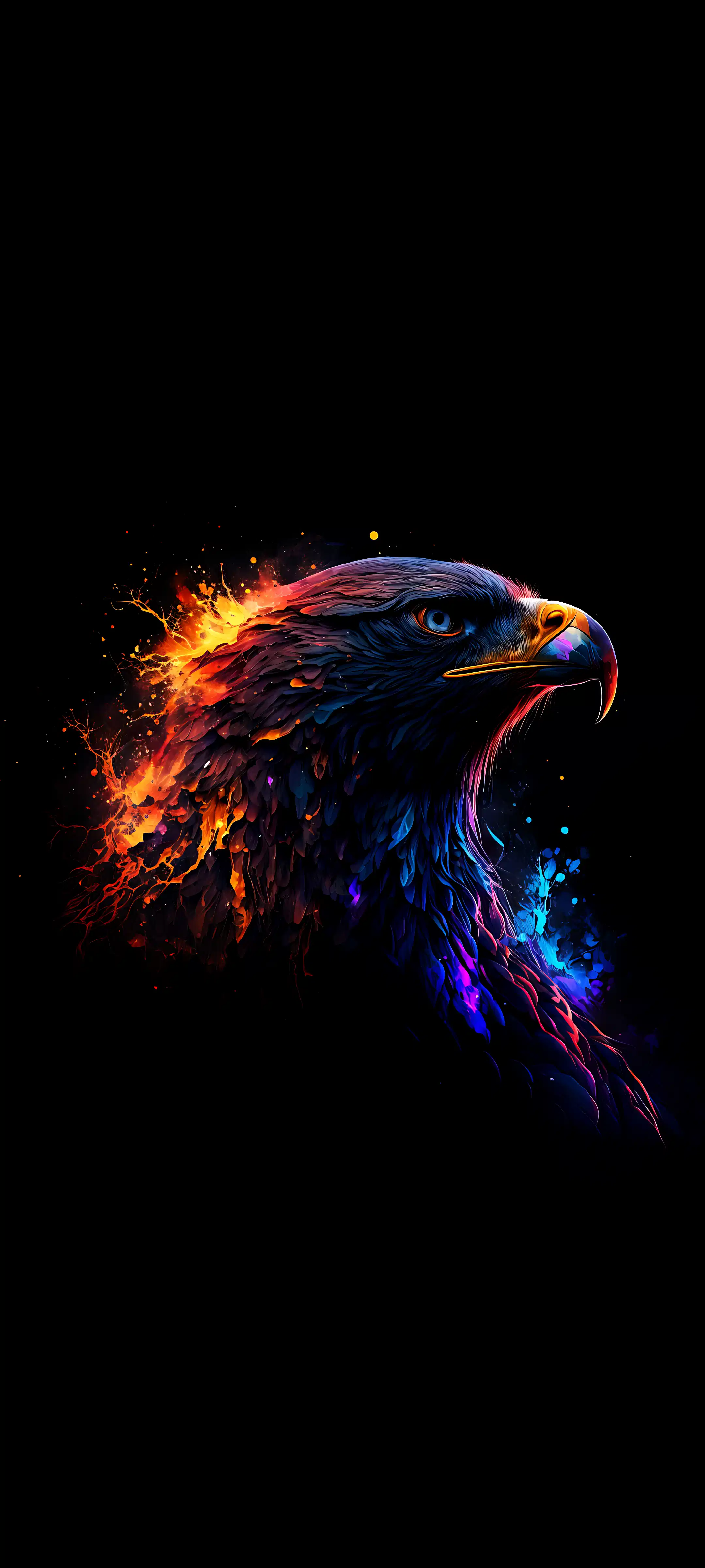 Artistic Fire And Ice Eagle