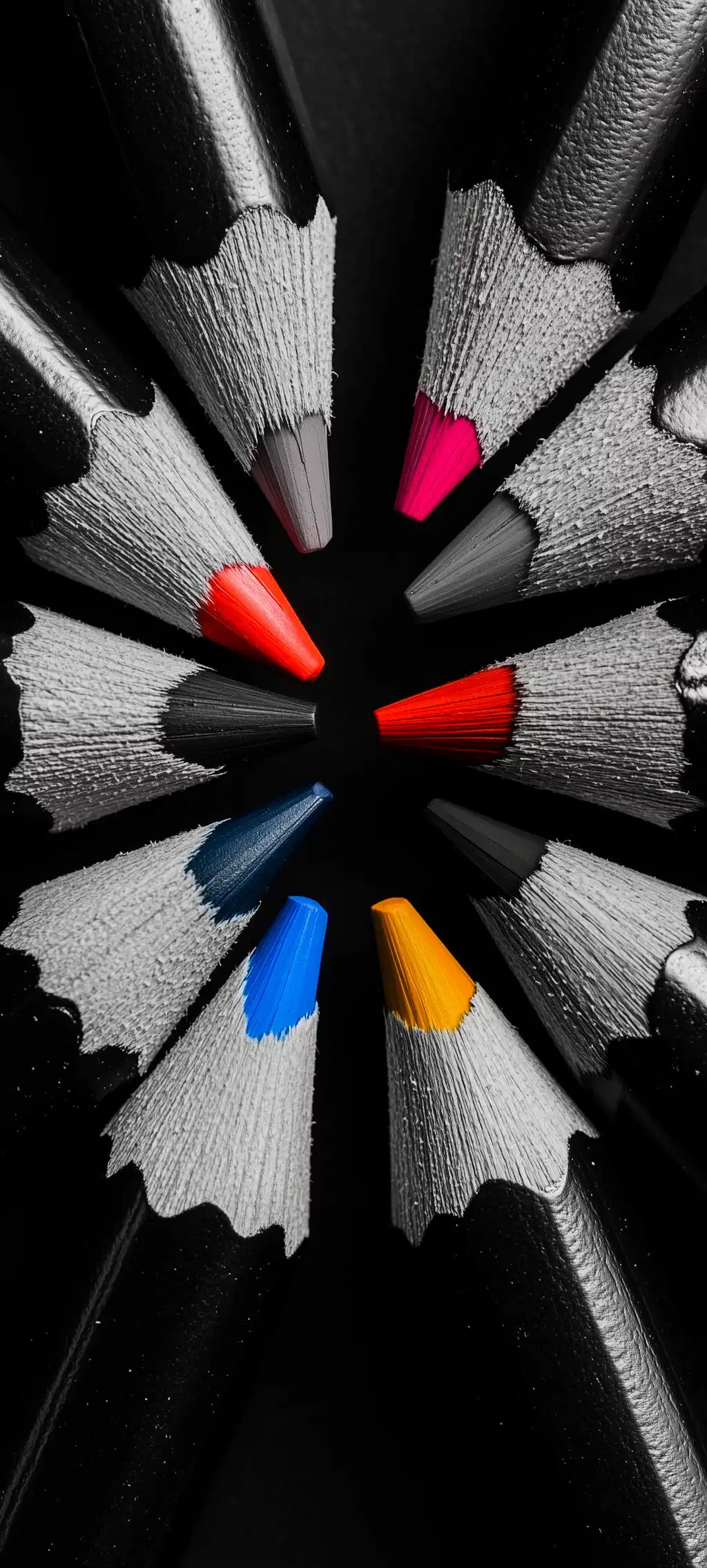 Colored Pencils Circle Macro