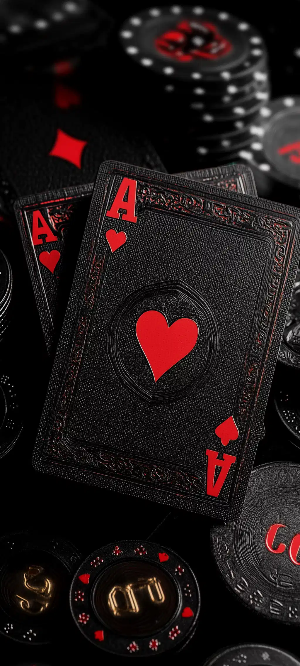 Playing Cards Hearts Dark Aesthetic