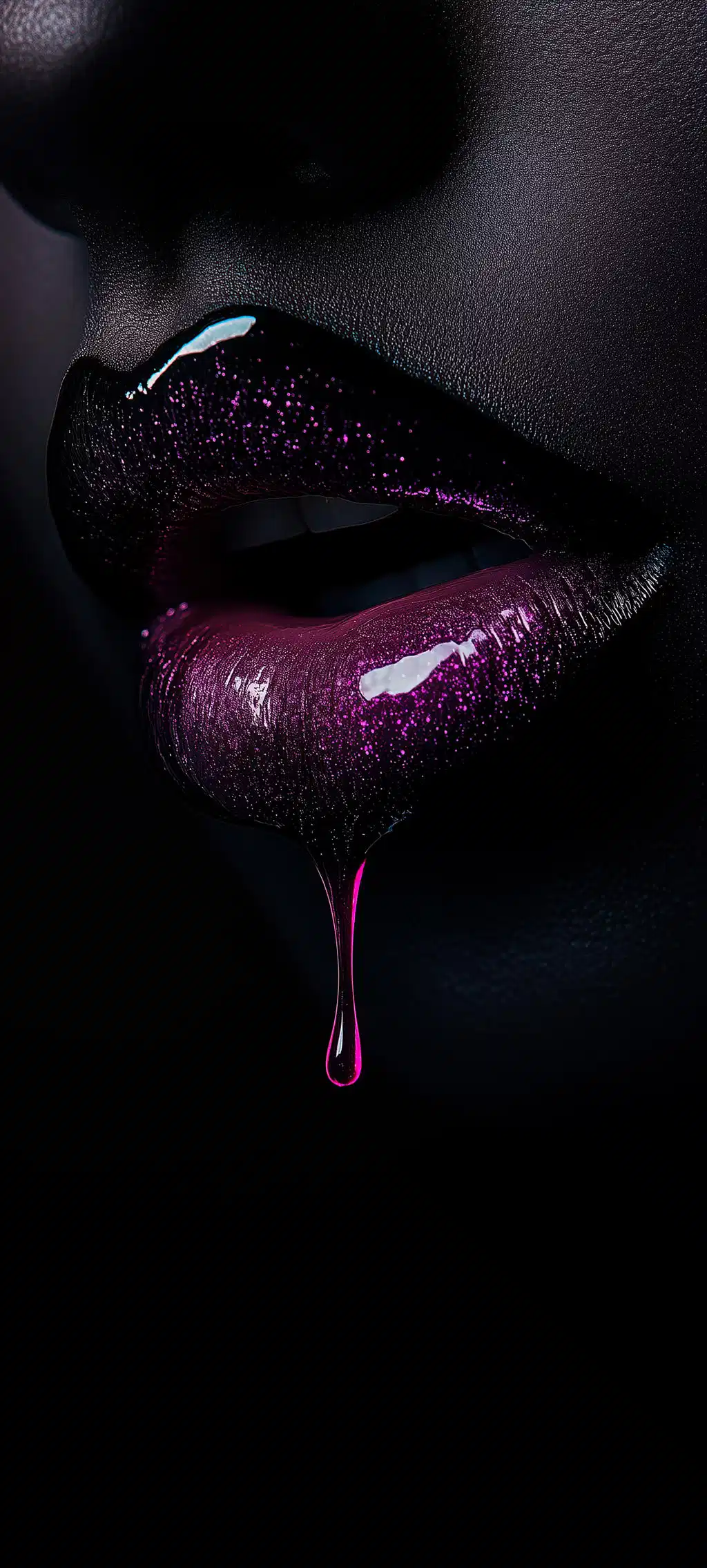 Vampire Lips Dripping Blood