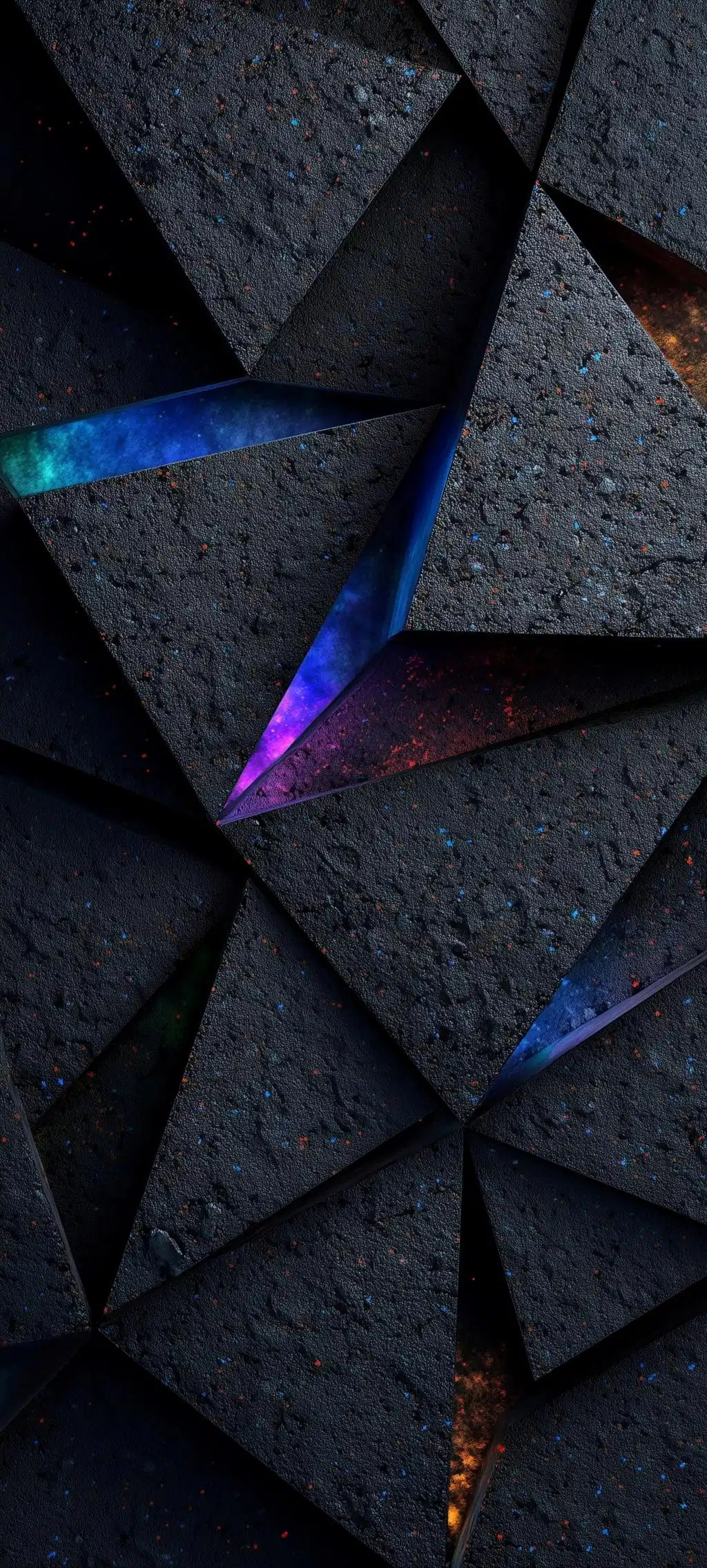 Dark 3D Geometric Triangles Abstract