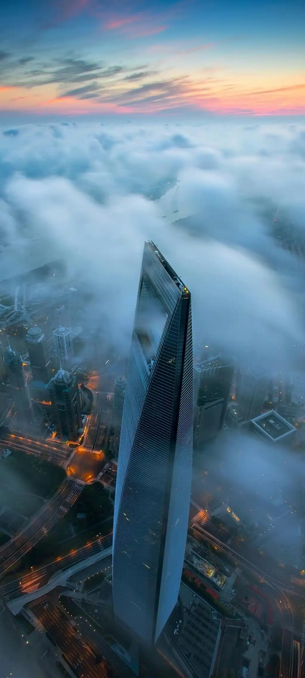 Futuristic Skyscraper Above Cloud Line