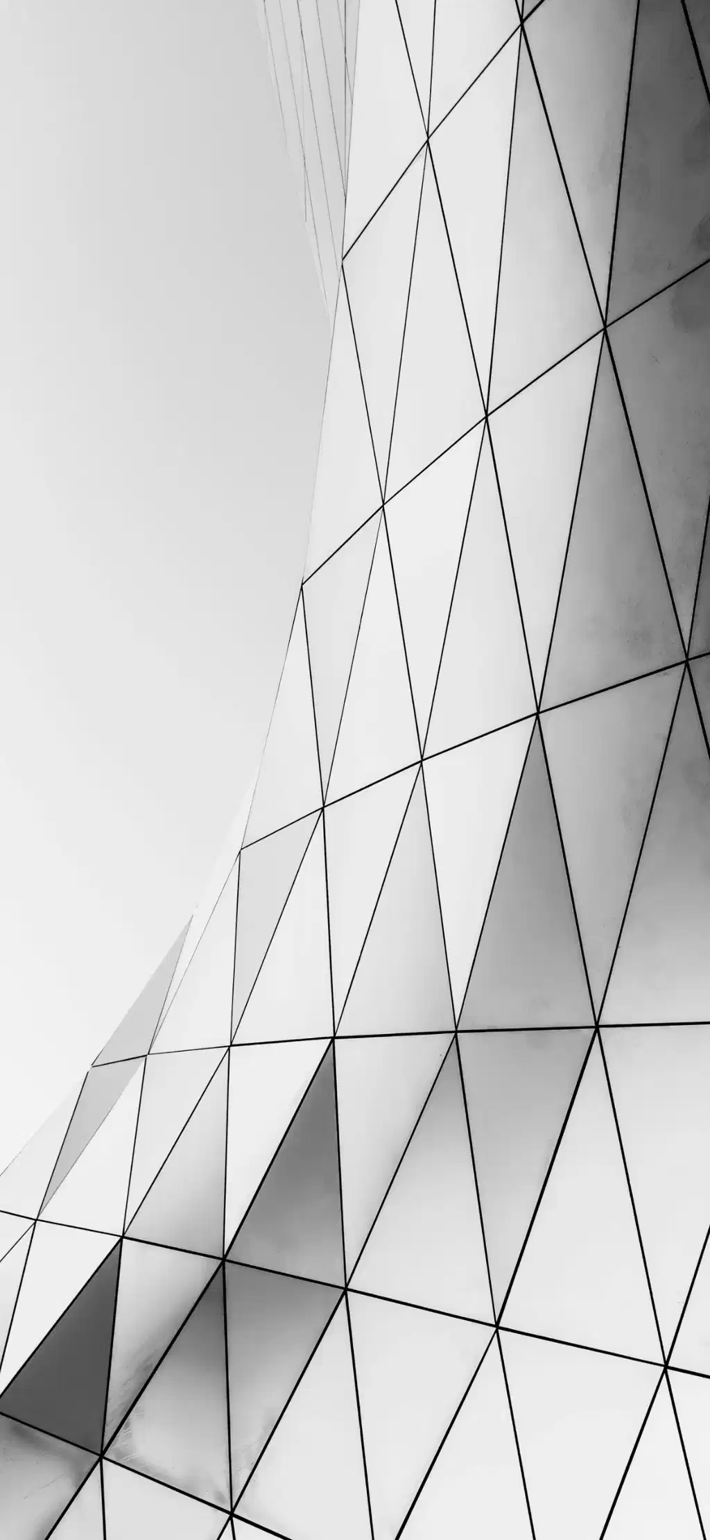 White 3D Geometric Wall Architecture