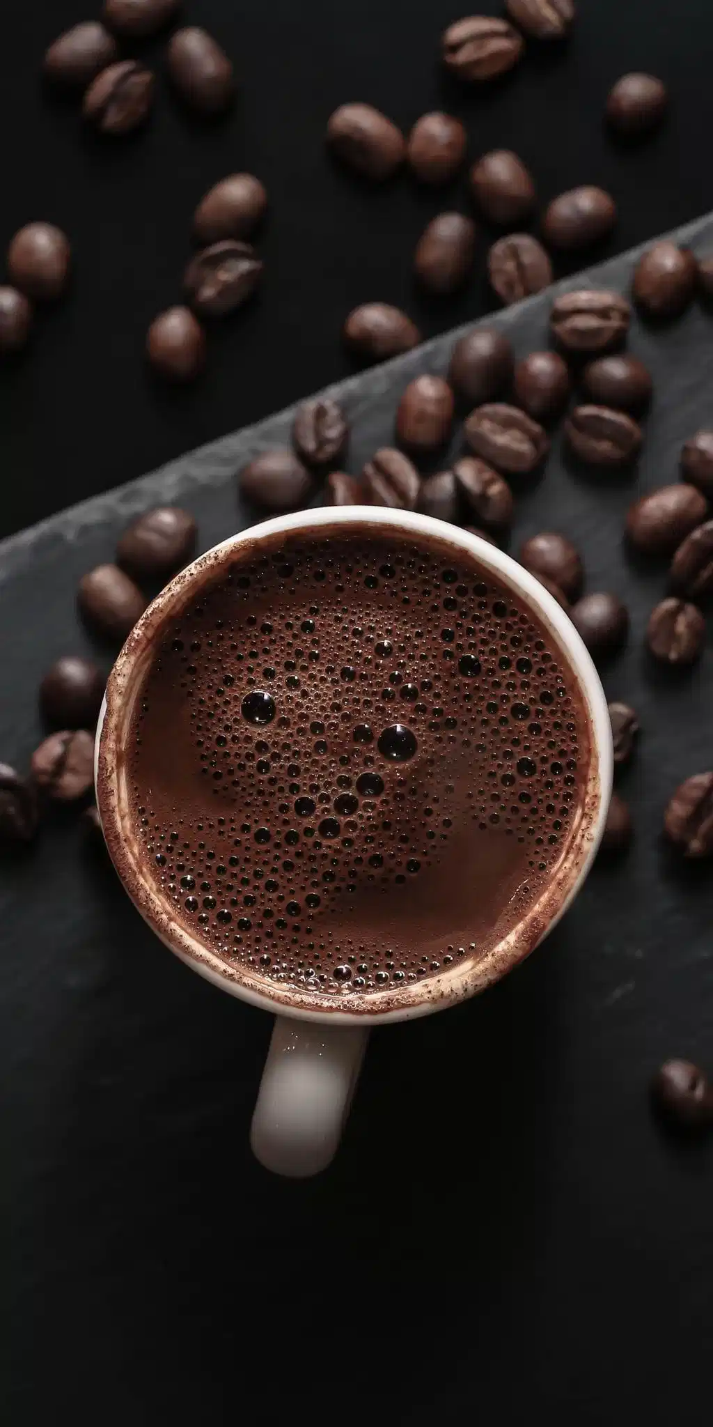 Freshey Brewed Coffee Beans Top View